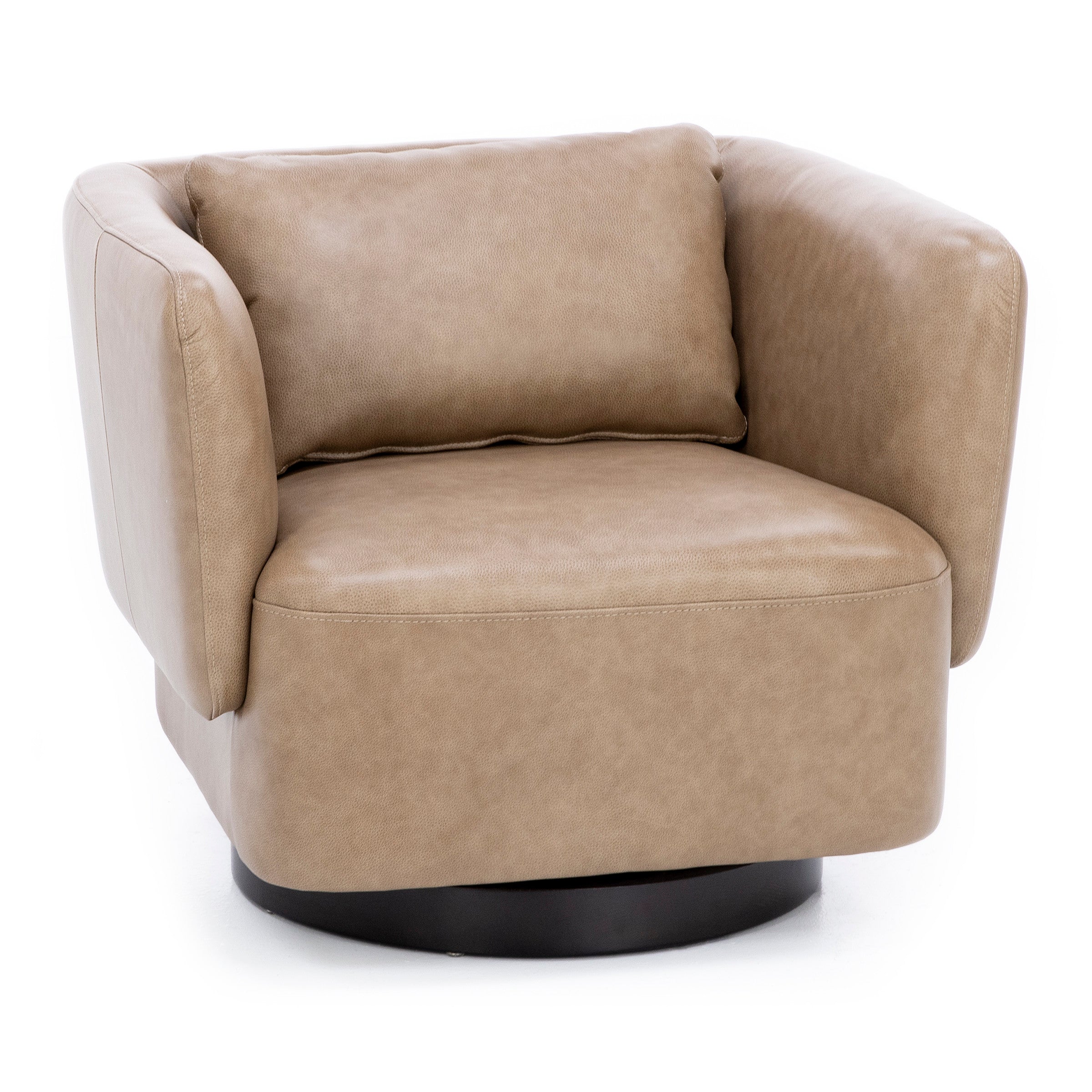 Yankee Leather Swivel Accent Chair