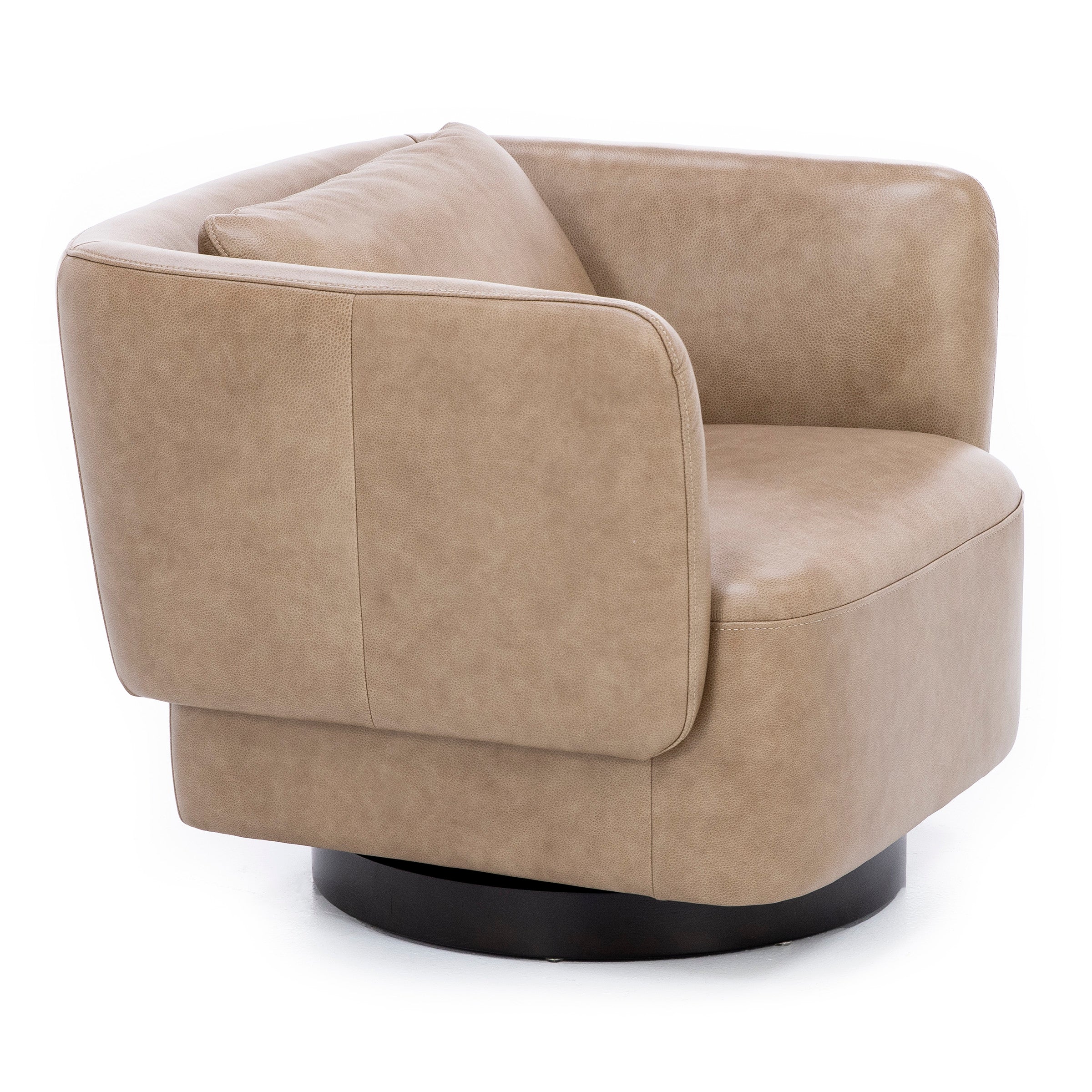 Yankee Leather Swivel Accent Chair