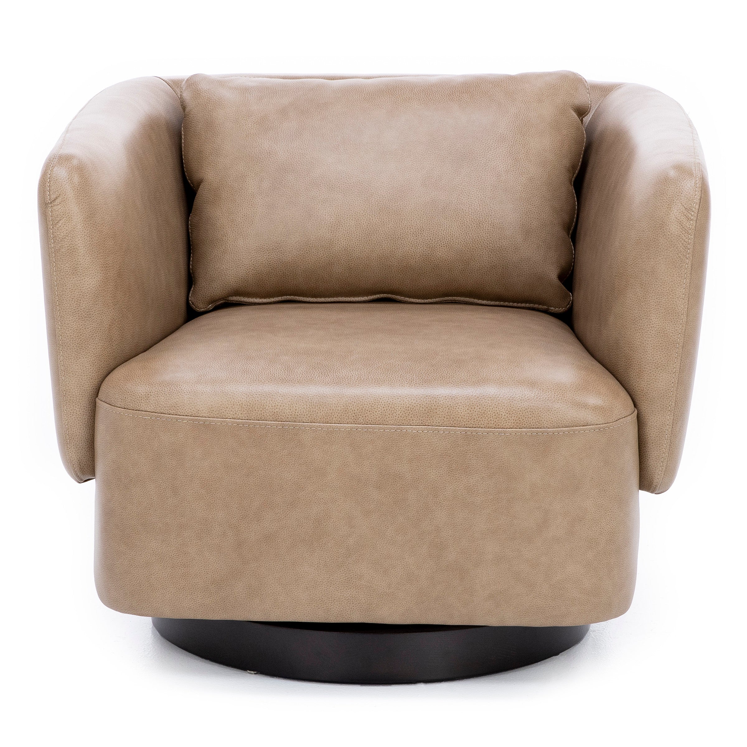 Yankee Leather Swivel Accent Chair