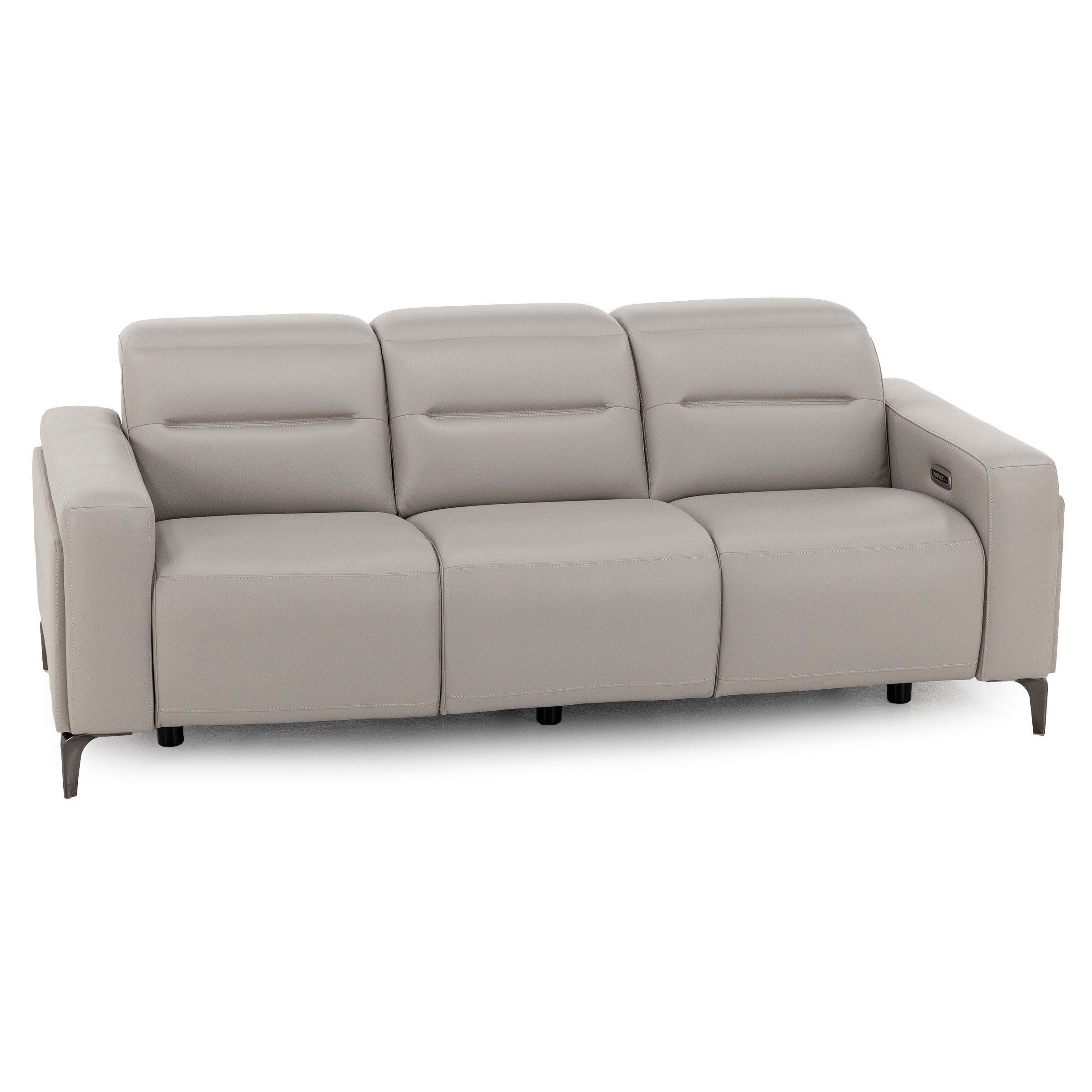 Drew & Jonathan Home Amalfi Leather Wall Saver Power Headrest Reclining Sofa