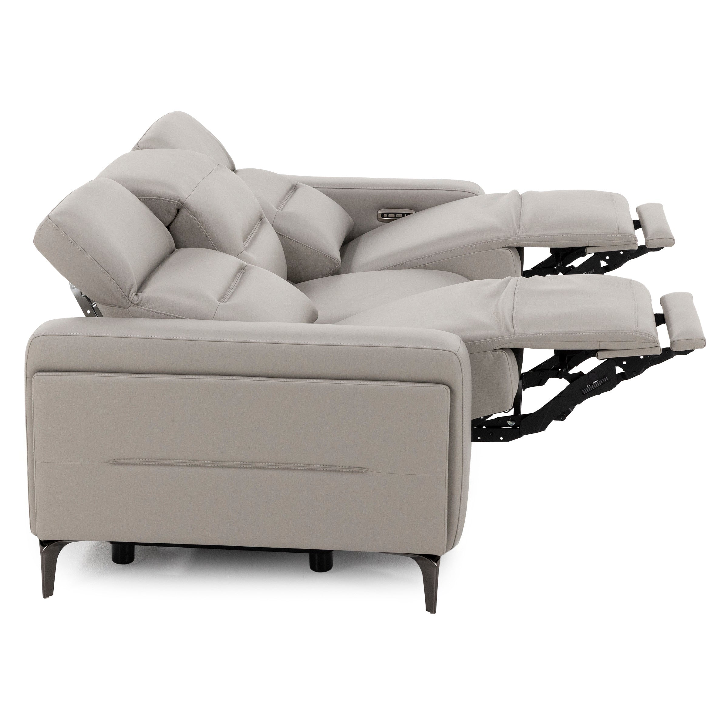 Drew & Jonathan Home Amalfi Leather Wall Saver Power Headrest Reclining Sofa