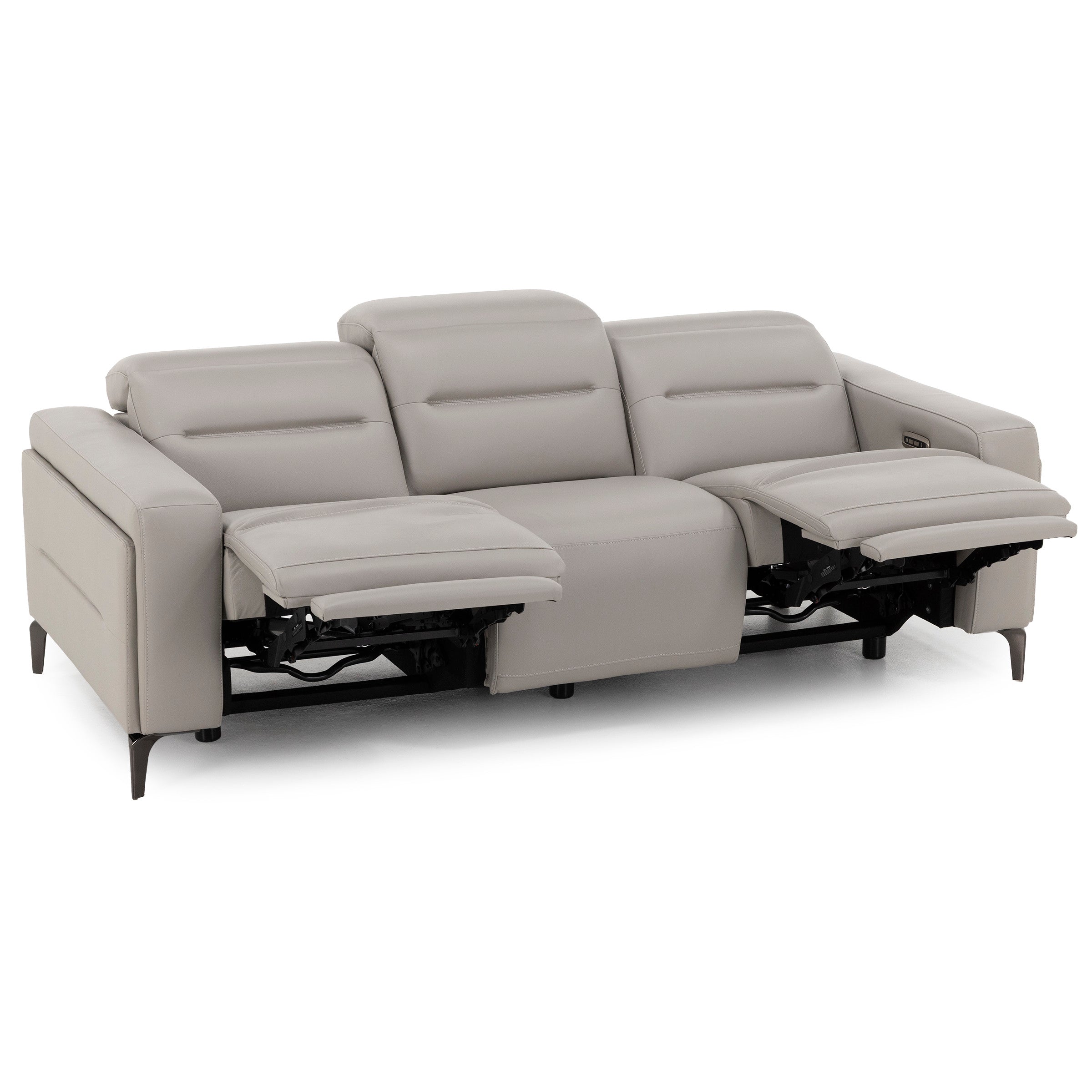 Drew & Jonathan Home Amalfi Leather Wall Saver Power Headrest Reclining Sofa