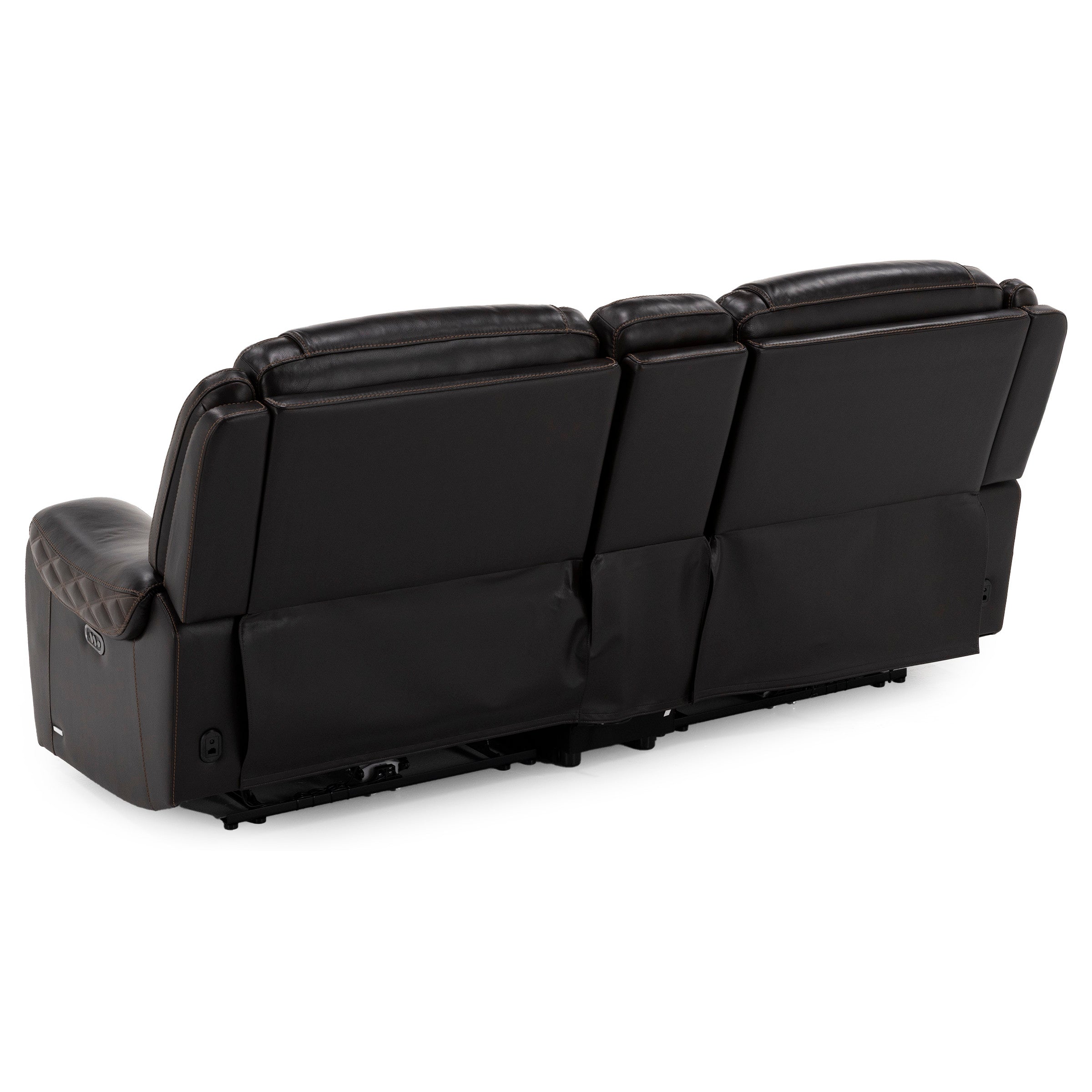 Drew & Jonathan Home Marquee 3-Pc. Leather Power Headrest Reclining Console Loveseat