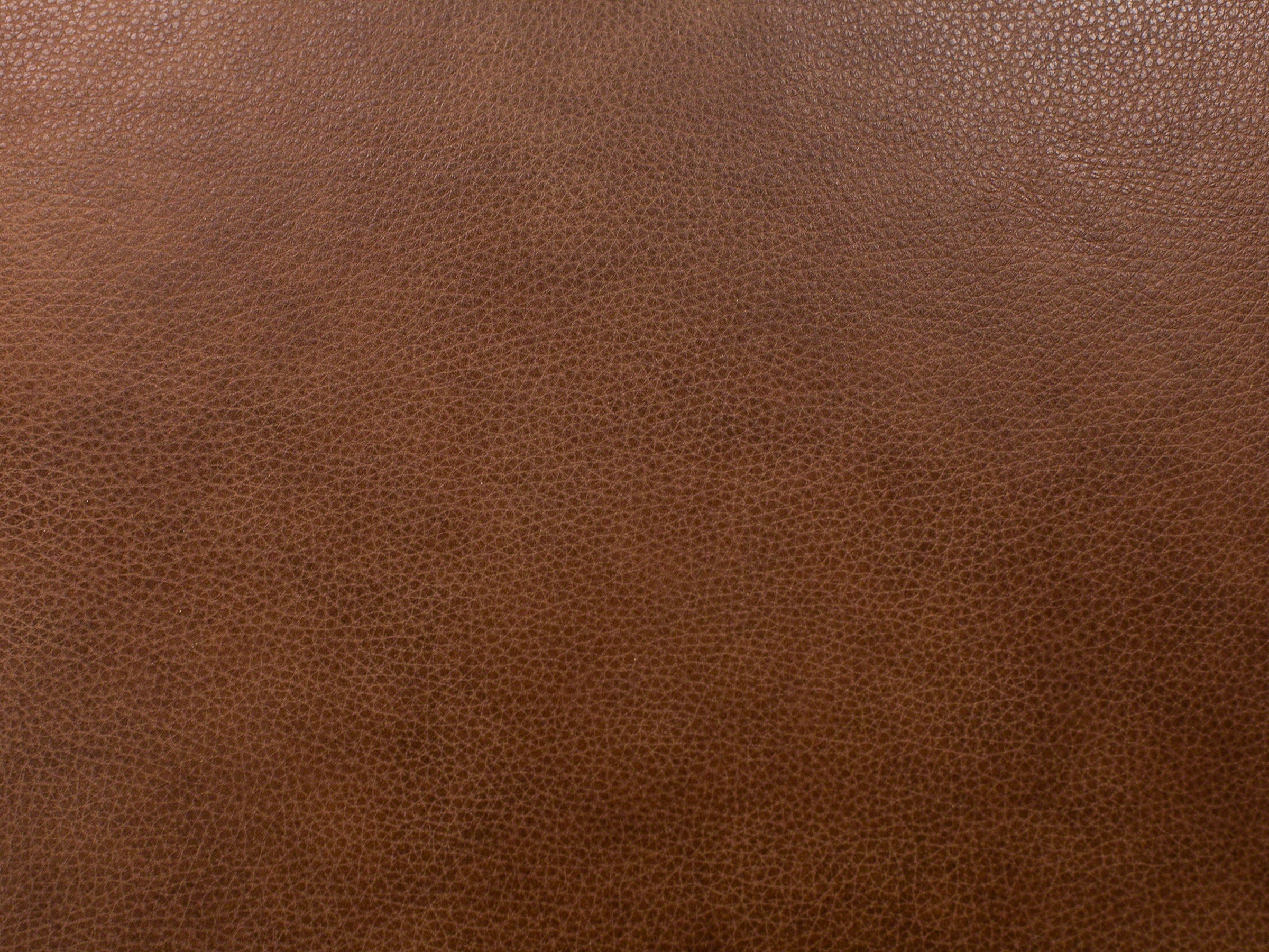 Close-up of brown textured leather material.