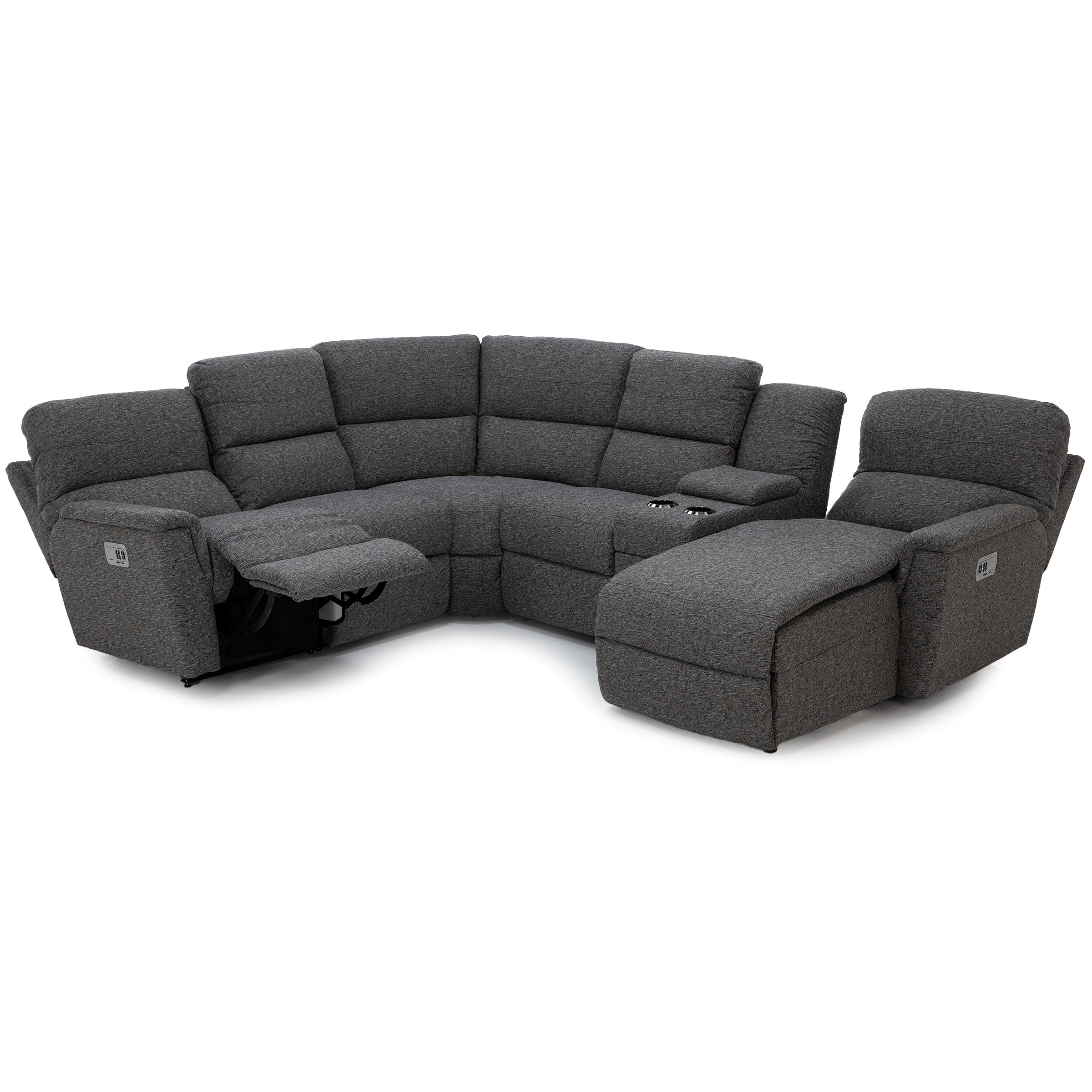Ava 6-Pc. Power Headrest Reclining Chaise Modular With Wireless Remote