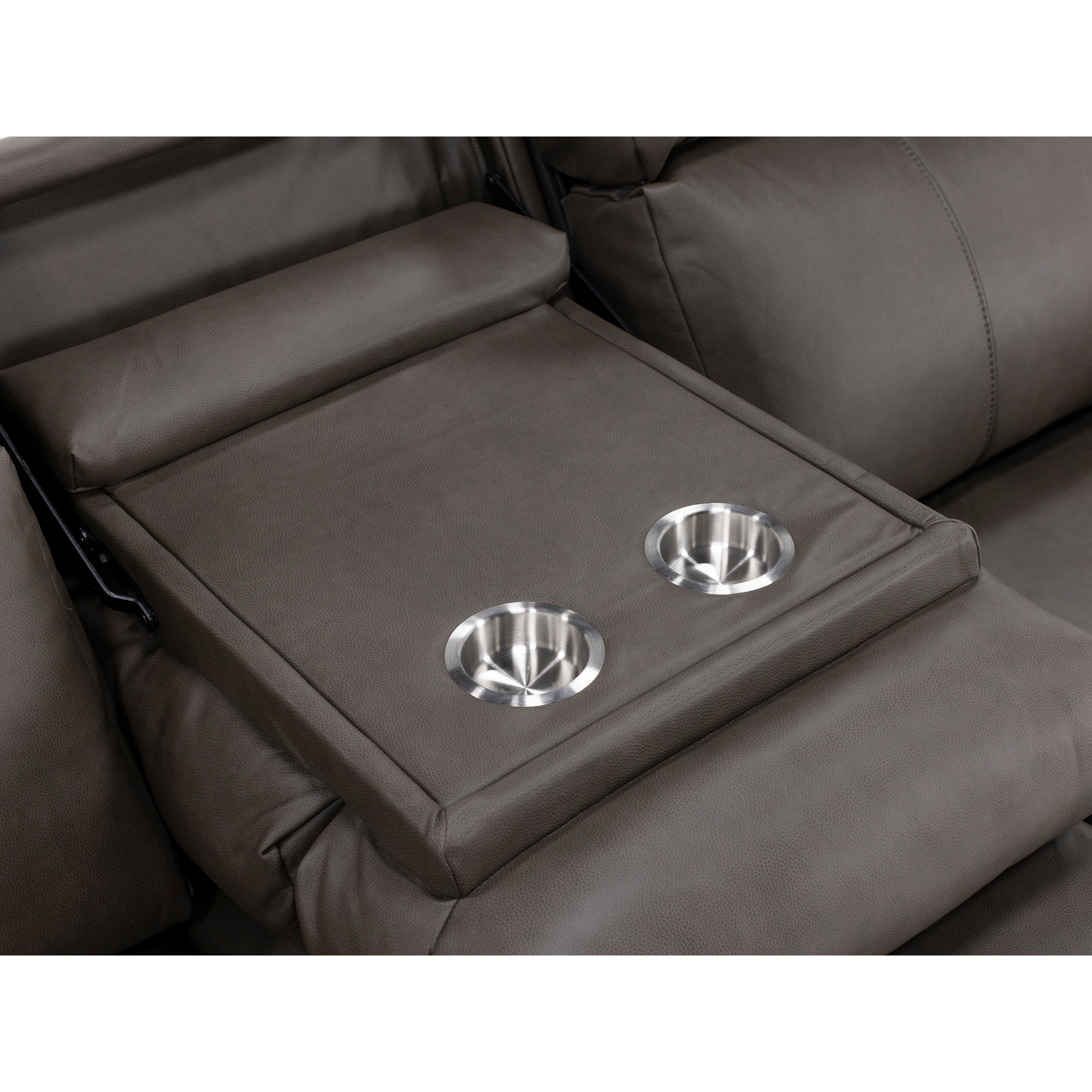 Hudson Power Headrest Reclining Sofa With Drop Down Table And Massage