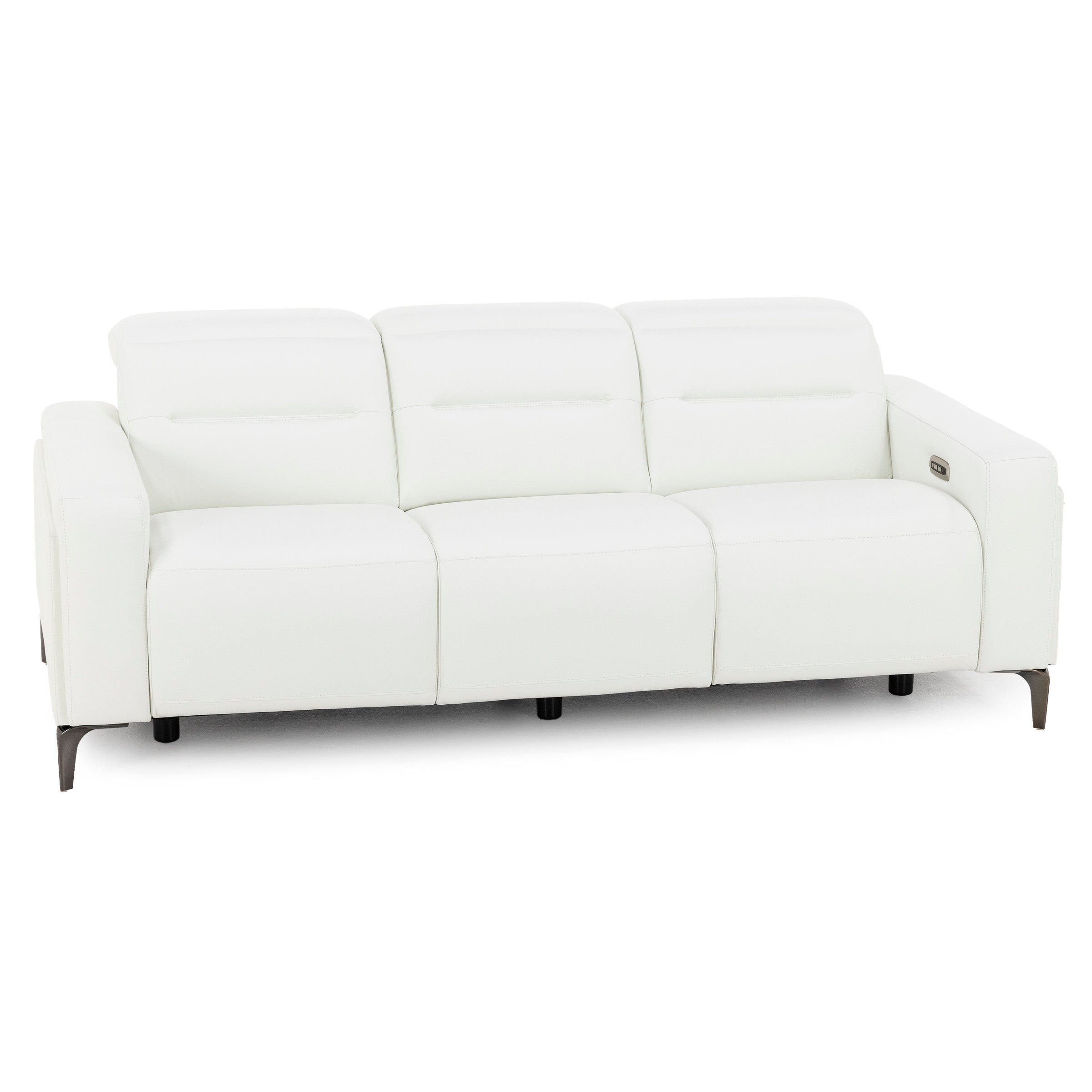 Drew & Jonathan Home Amalfi Leather Wall Saver Power Headrest Reclining Sofa