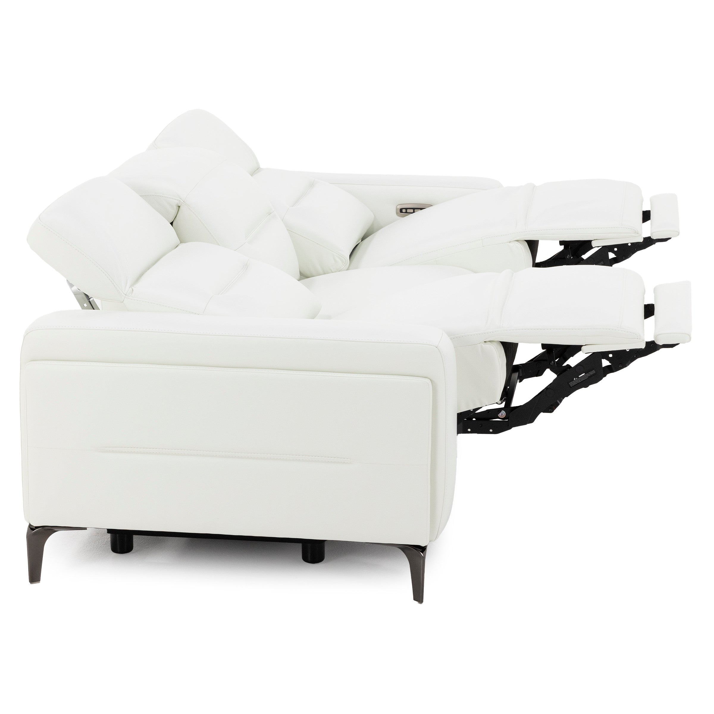 Drew & Jonathan Home Amalfi Leather Wall Saver Power Headrest Reclining Sofa