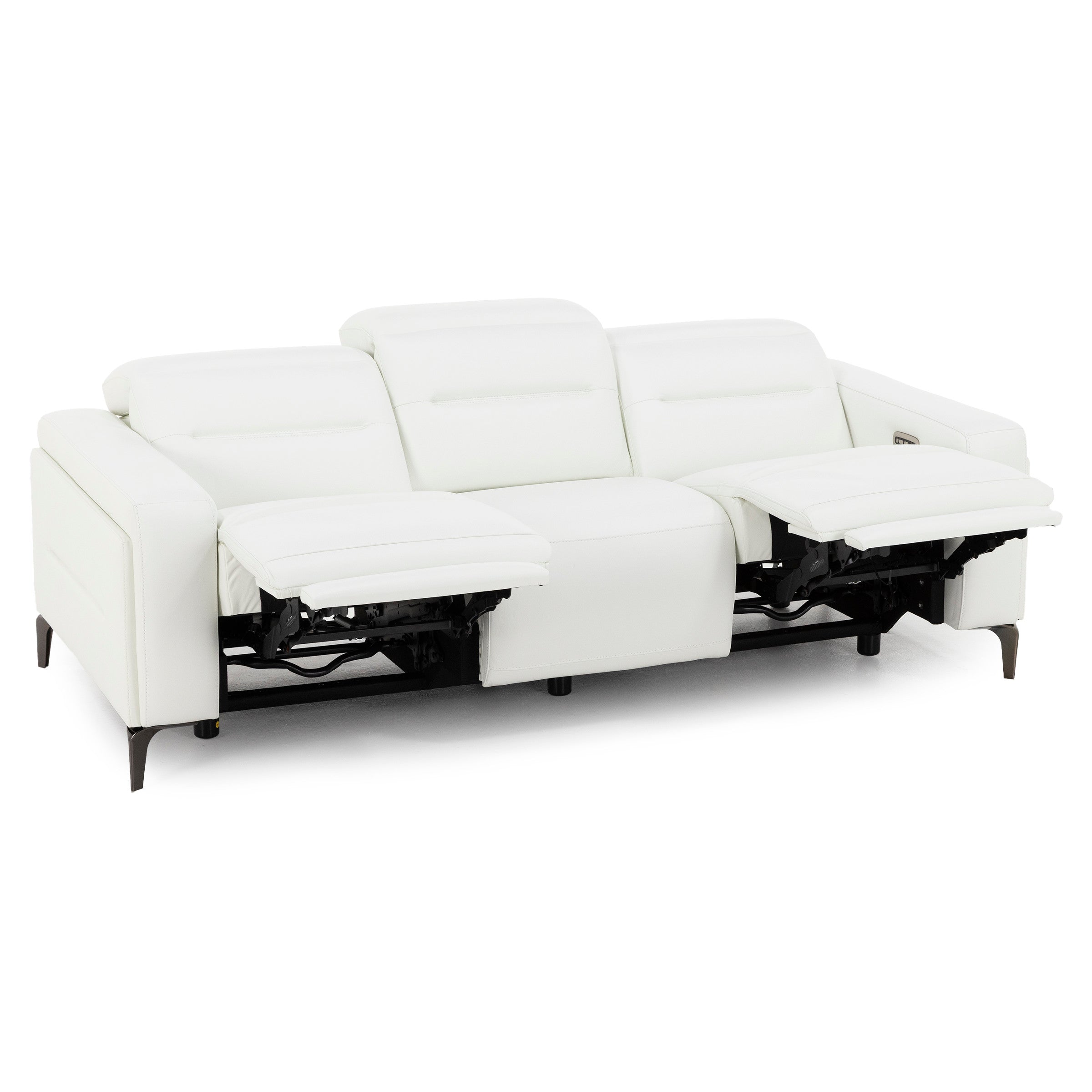 Drew & Jonathan Home Amalfi Leather Wall Saver Power Headrest Reclining Sofa
