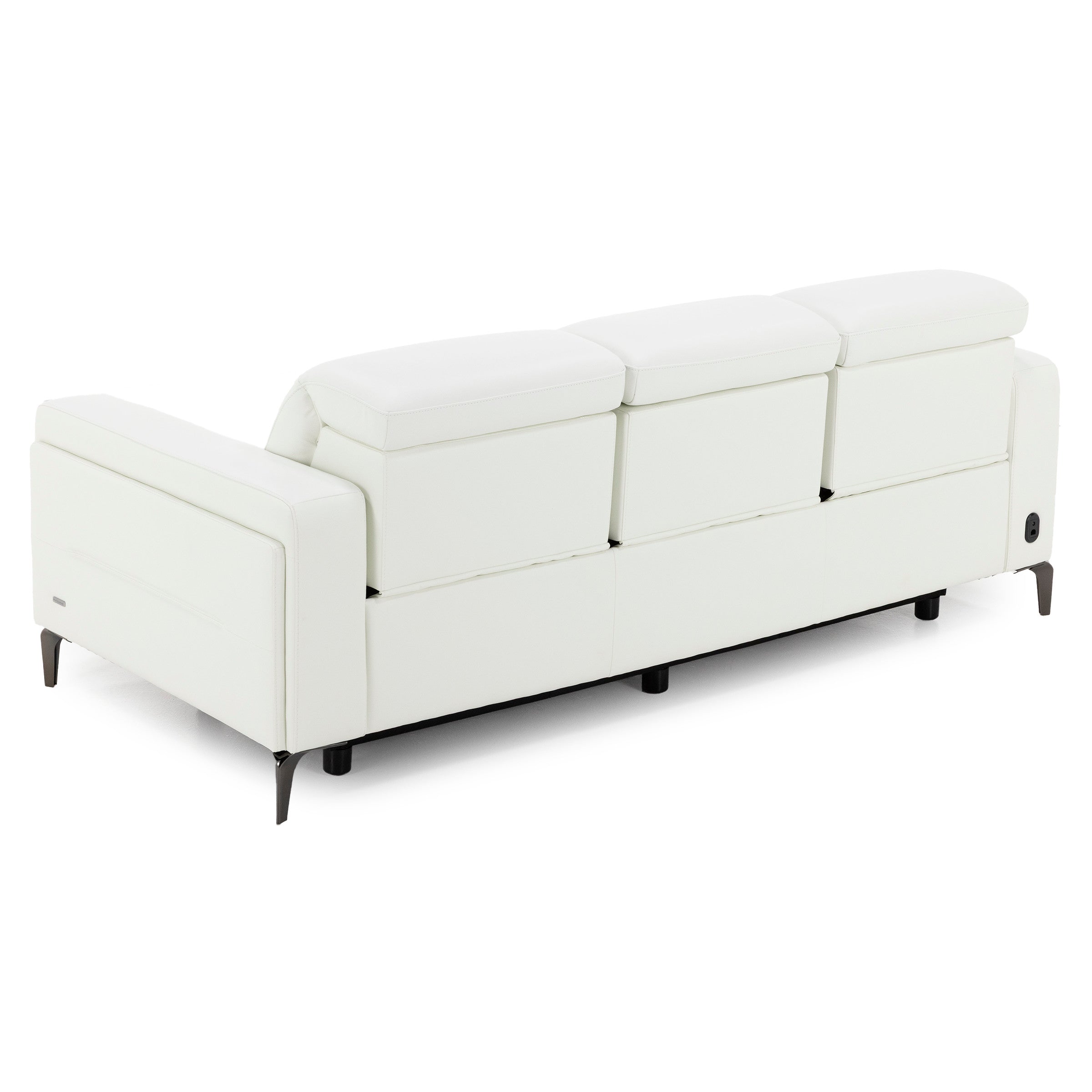 Drew & Jonathan Home Amalfi Leather Wall Saver Power Headrest Reclining Sofa