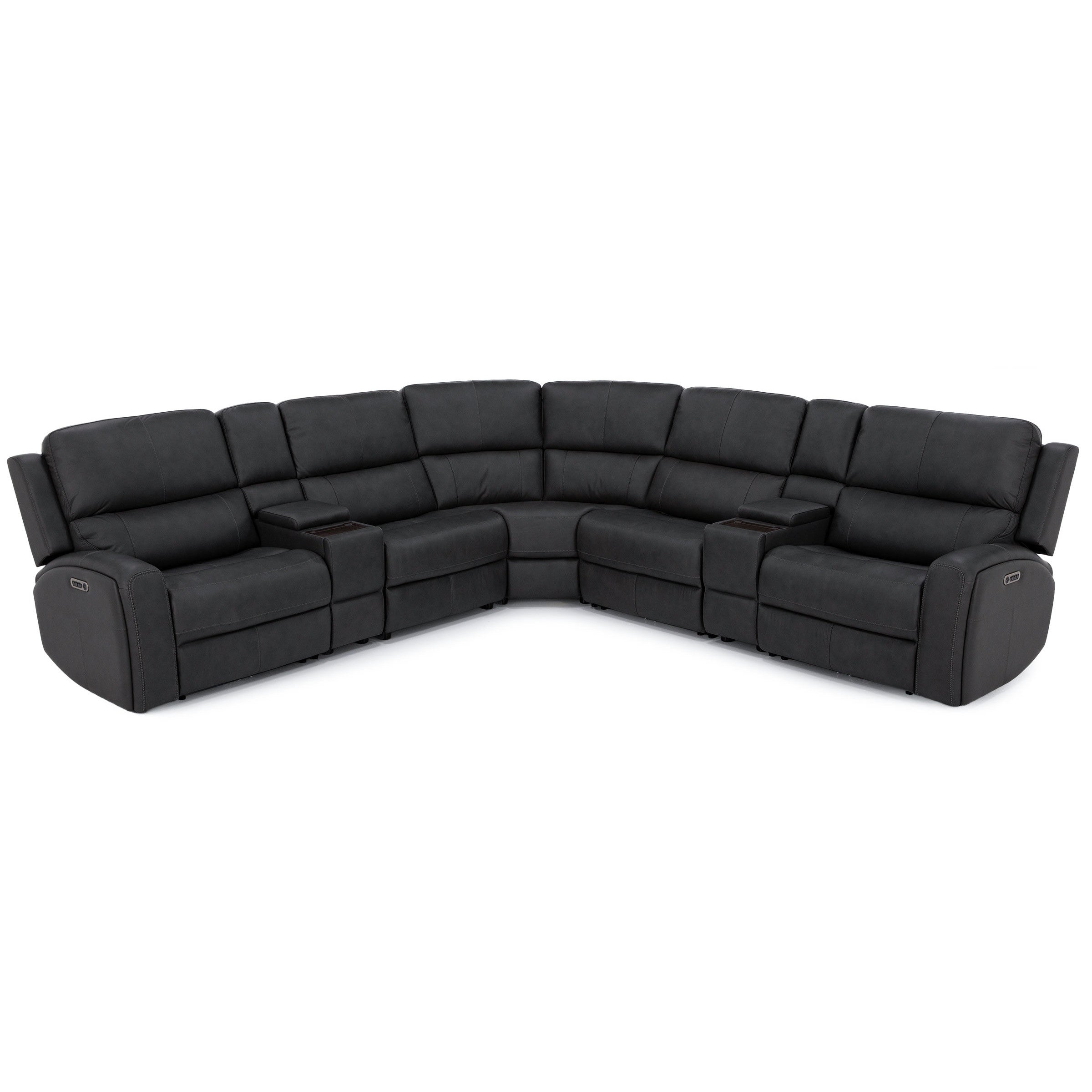 Flexsteel Landon 7-Pc. Leather Fully Loaded Zero Gravity Reclining Modular