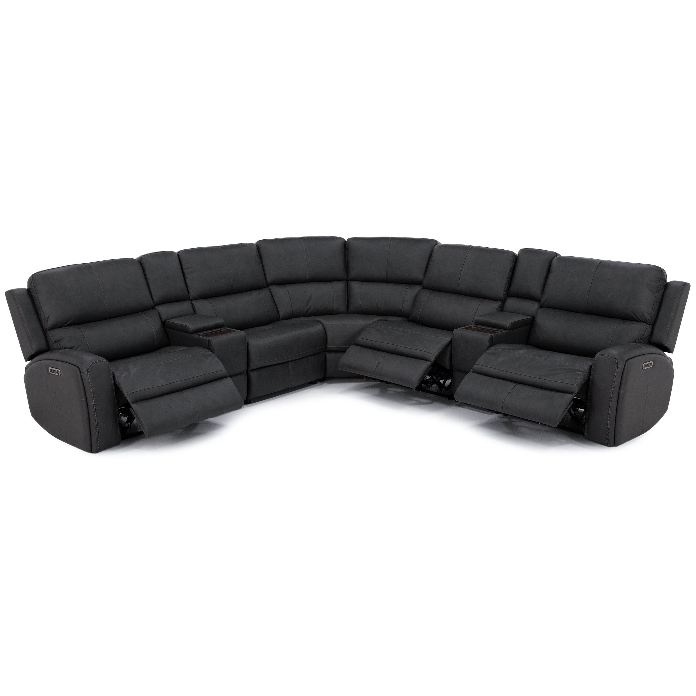 Flexsteel Landon 7-Pc. Leather Fully Loaded Zero Gravity Reclining Modular