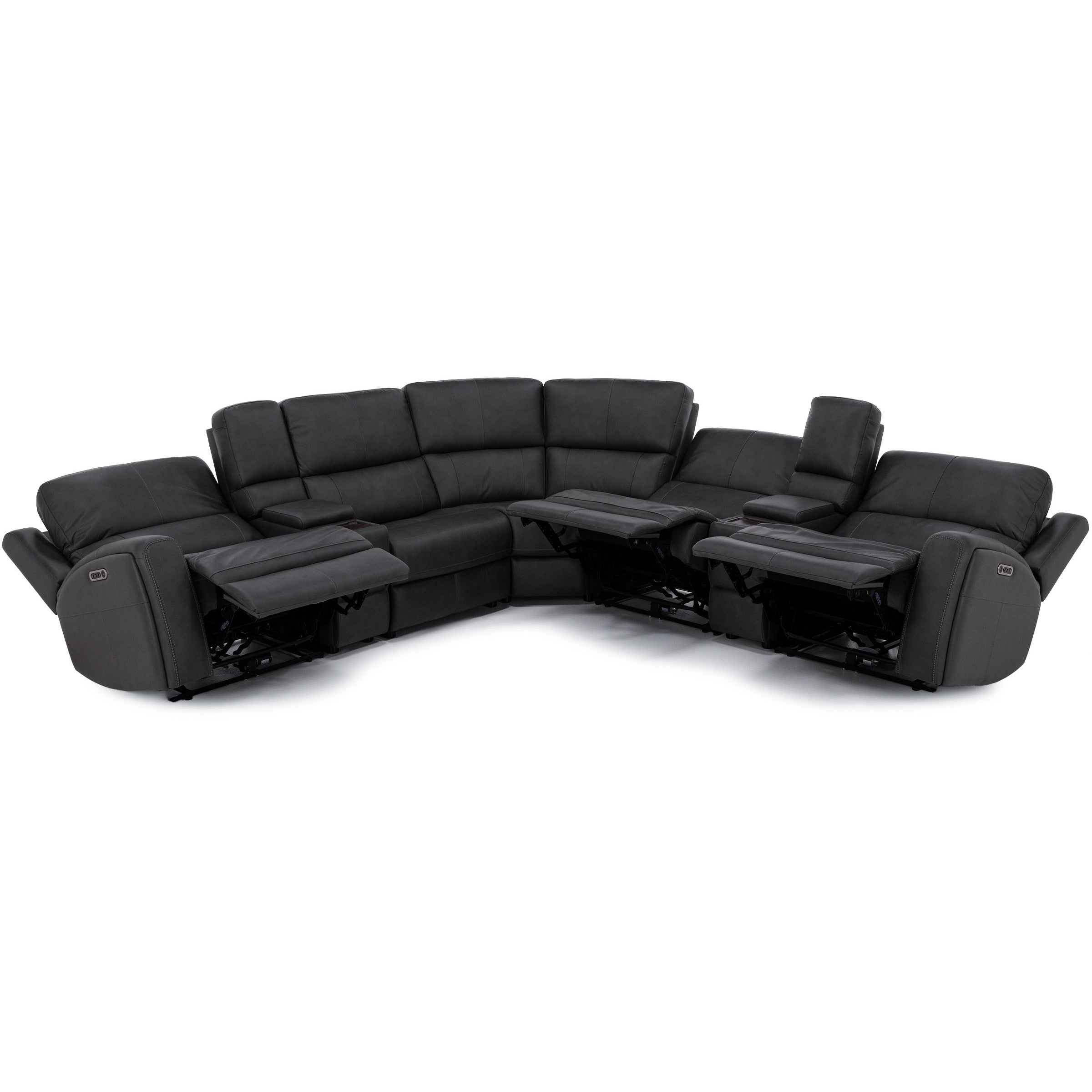 Flexsteel Landon 7-Pc. Leather Fully Loaded Zero Gravity Reclining Modular