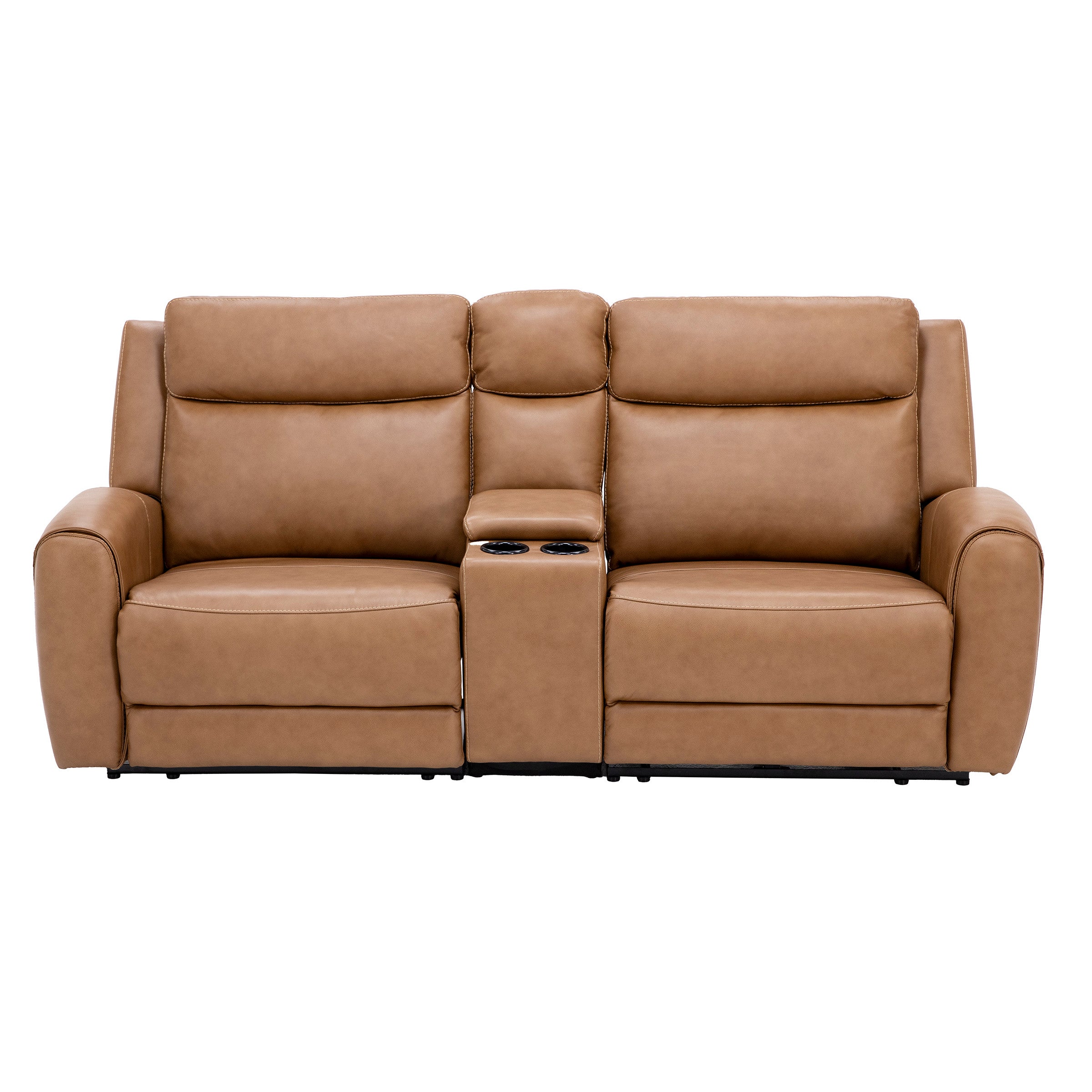 Silverado 3-Pc. Leather Power Headrest Reclining Console Loveseat