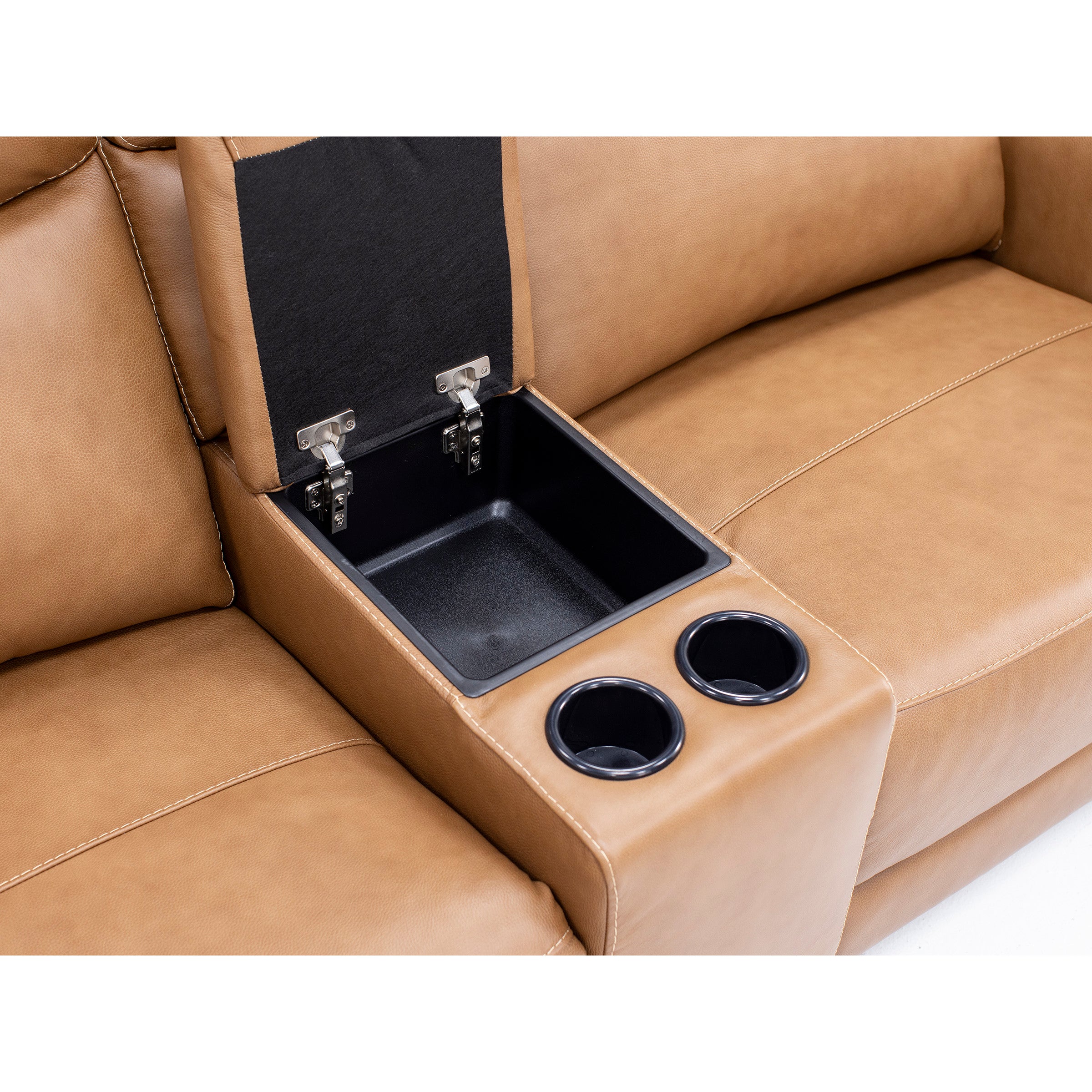 Silverado 3-Pc. Leather Power Headrest Reclining Console Loveseat