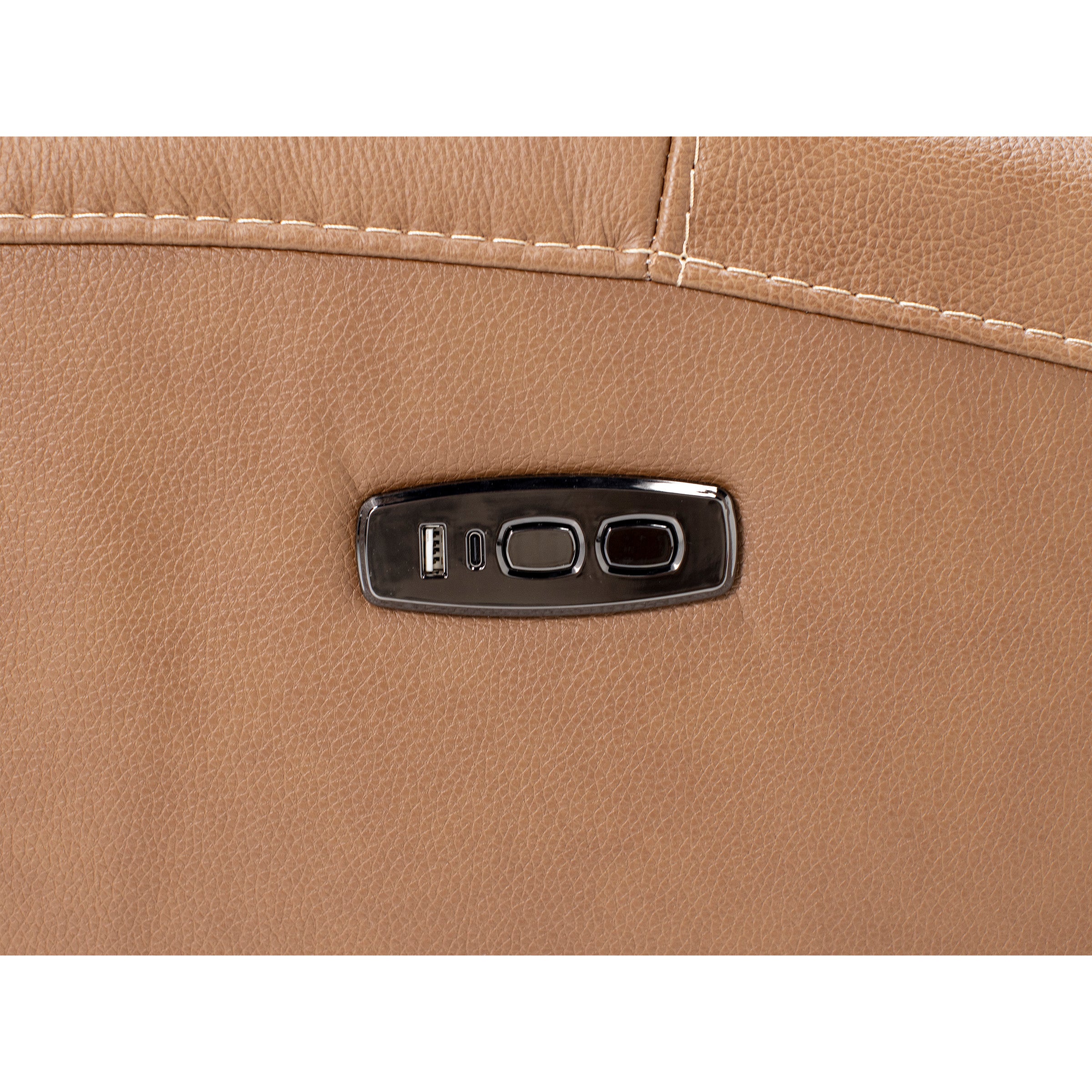 Silverado 3-Pc. Leather Power Headrest Reclining Console Loveseat