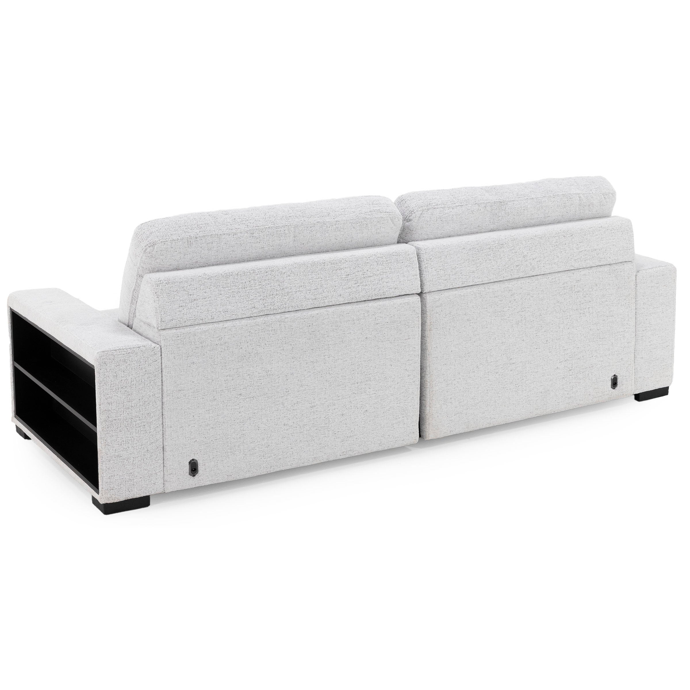 Polar 2-Pc. Sliding Sofa With Bookcase