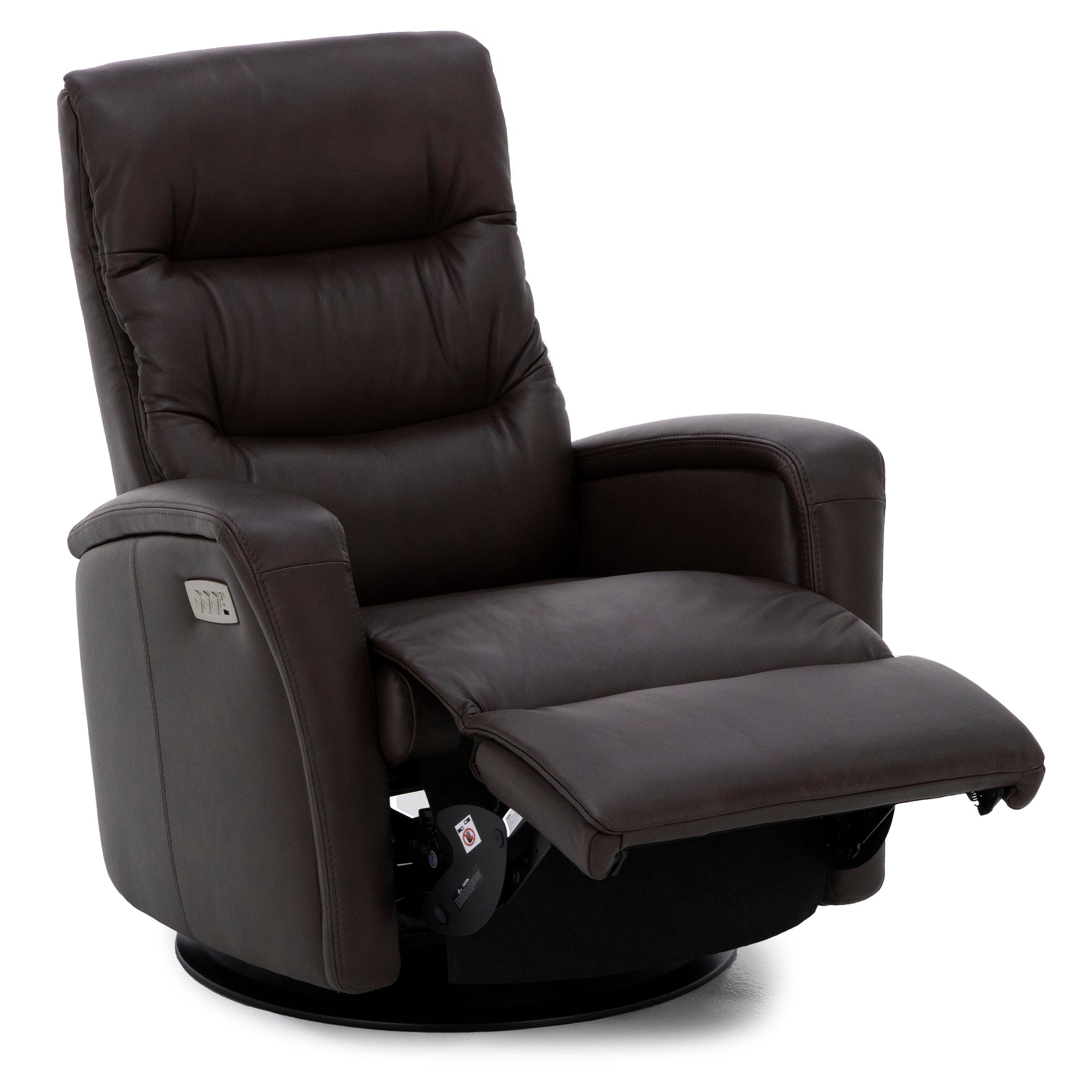 London Leather Fully Loaded Swivel Glider Recliner
