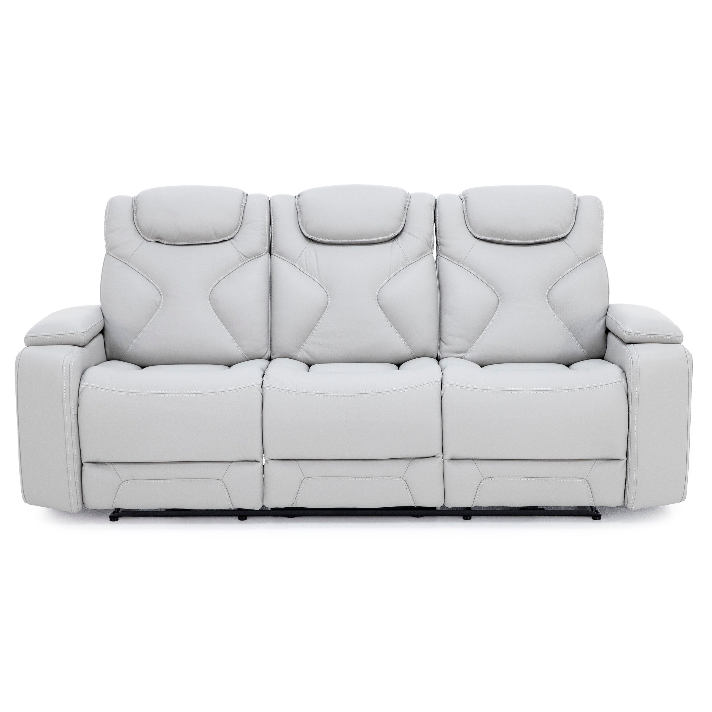 Jet Set Leather Power Headrest Zero Gravity Reclining Sofa With Power Drop Down Table