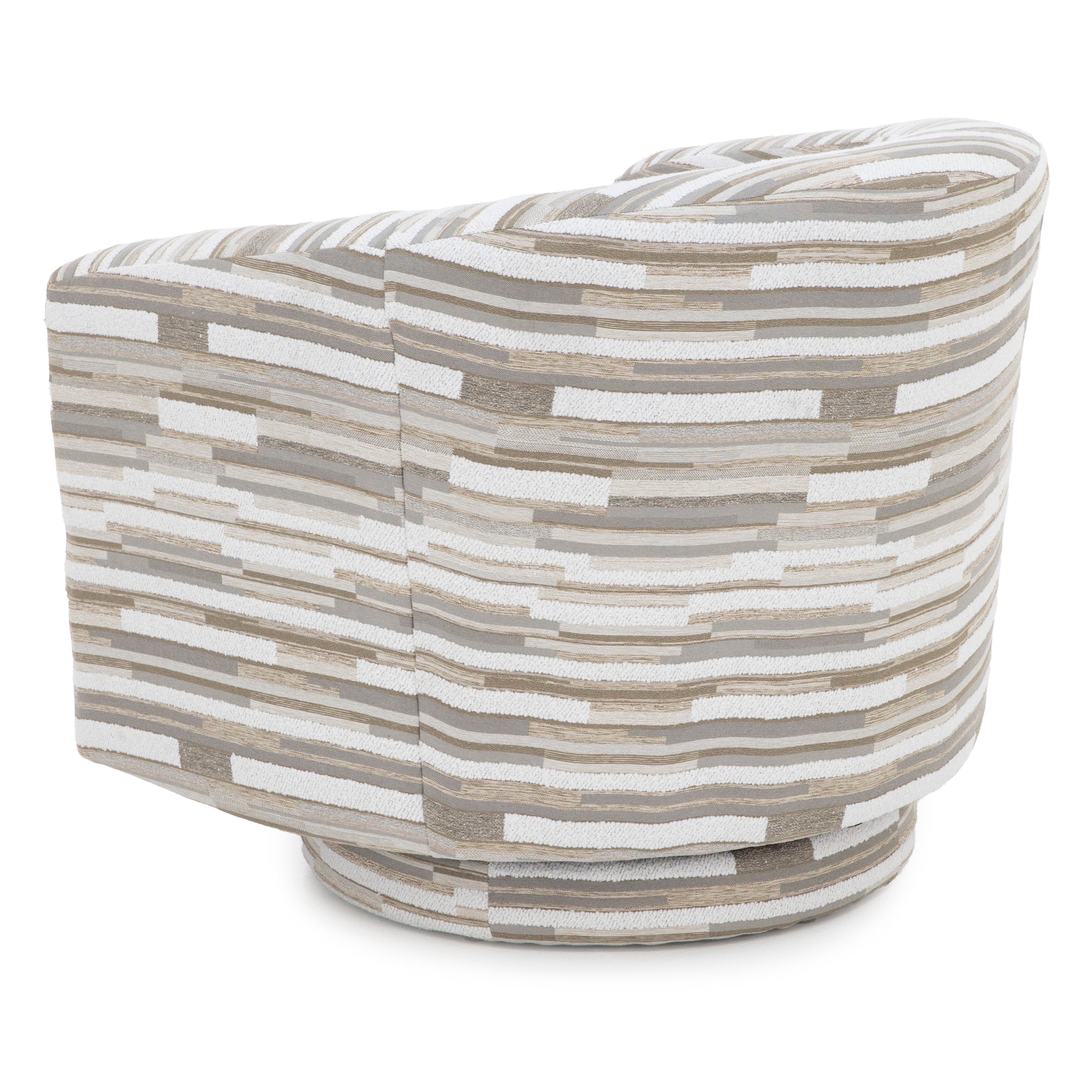 Drew & Jonathan Home Montecito Swivel Accent Chair in Ivory