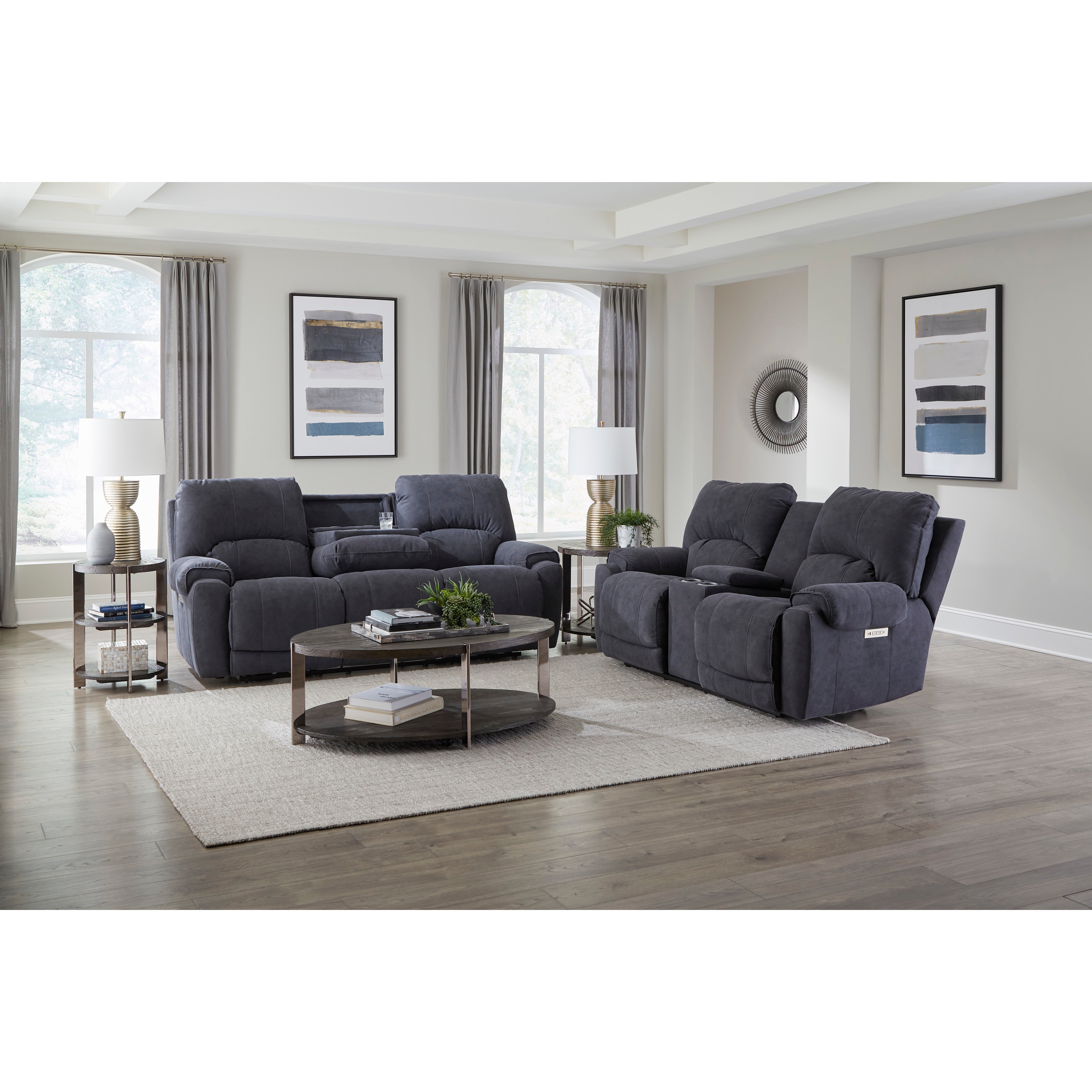 Cheyenne Fully Loaded Zero Gravity Reclining Sofa With Drop Down Table In Performance Fabric