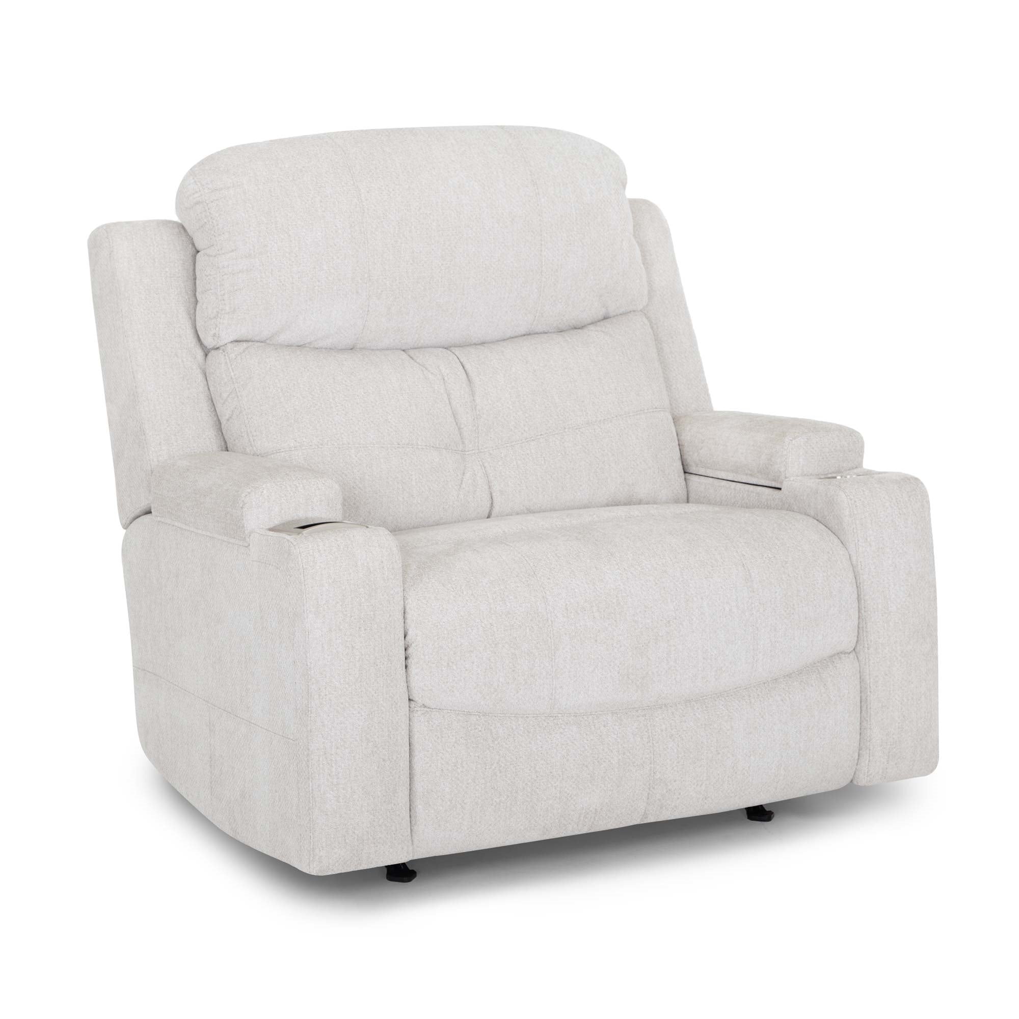 Beau Wide Power Recliner With Cupholders, Storage And Wireless Charging