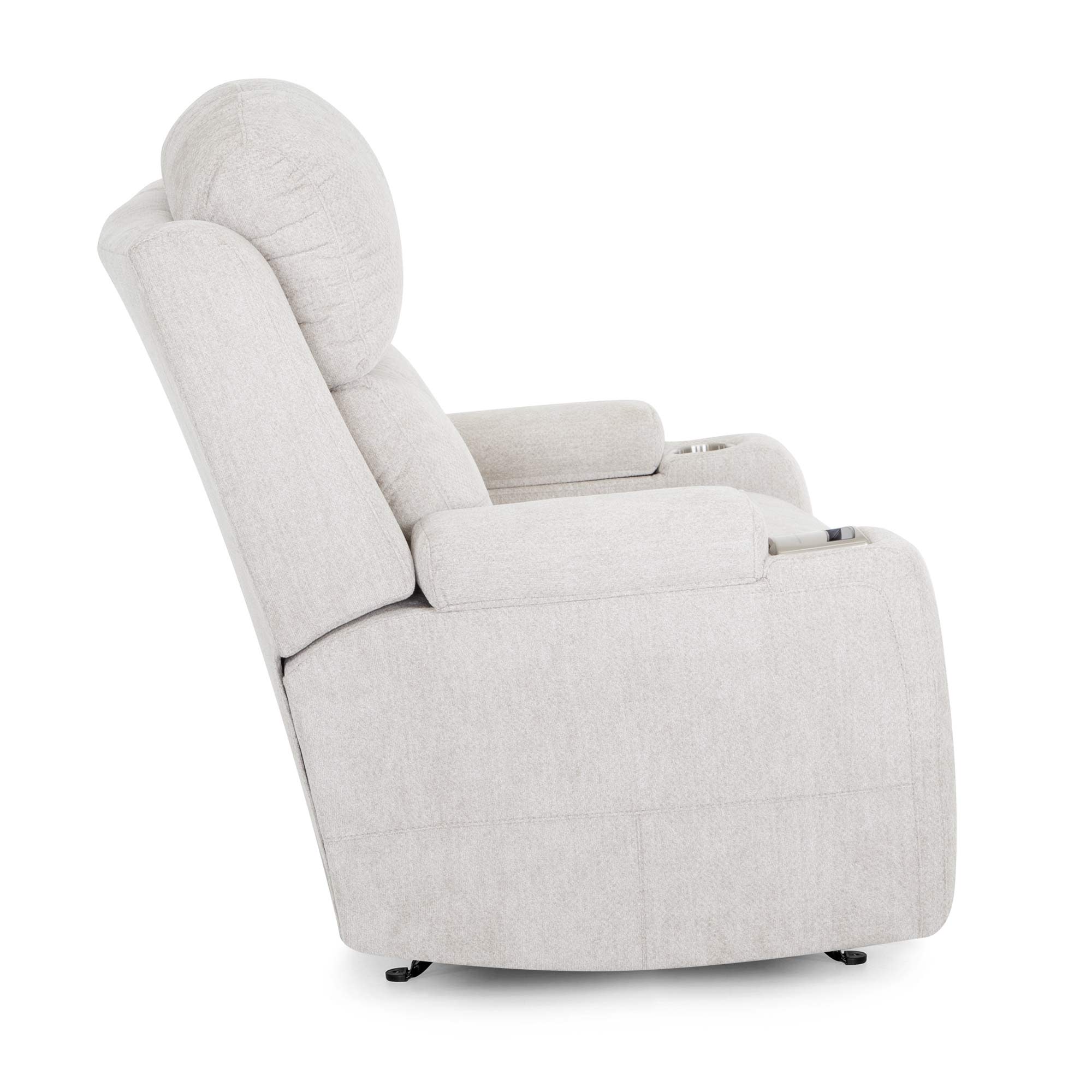 Beau Wide Power Recliner With Cupholders, Storage And Wireless Charging