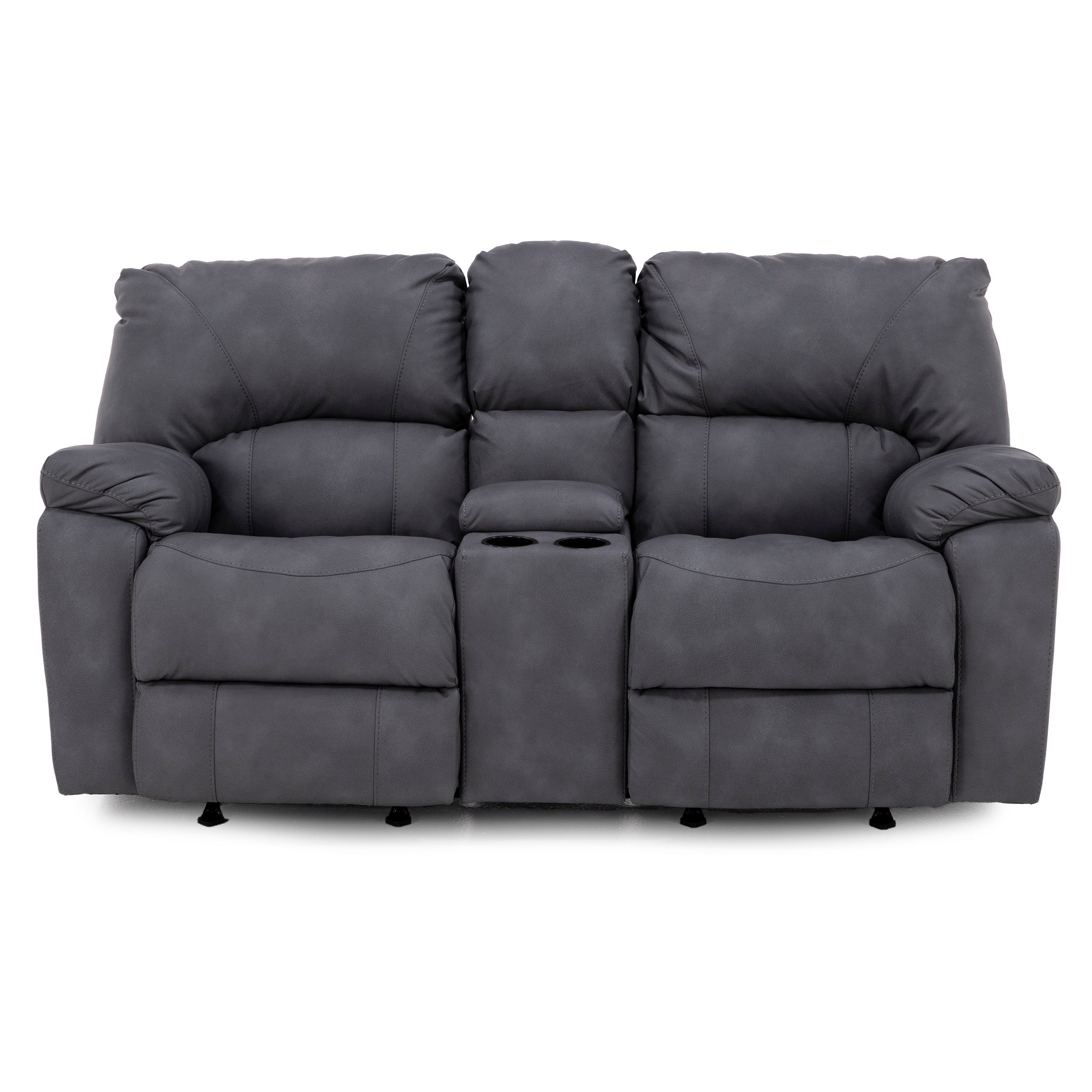 Tyler Rocking Reclining Console Loveseat In Performance Fabric