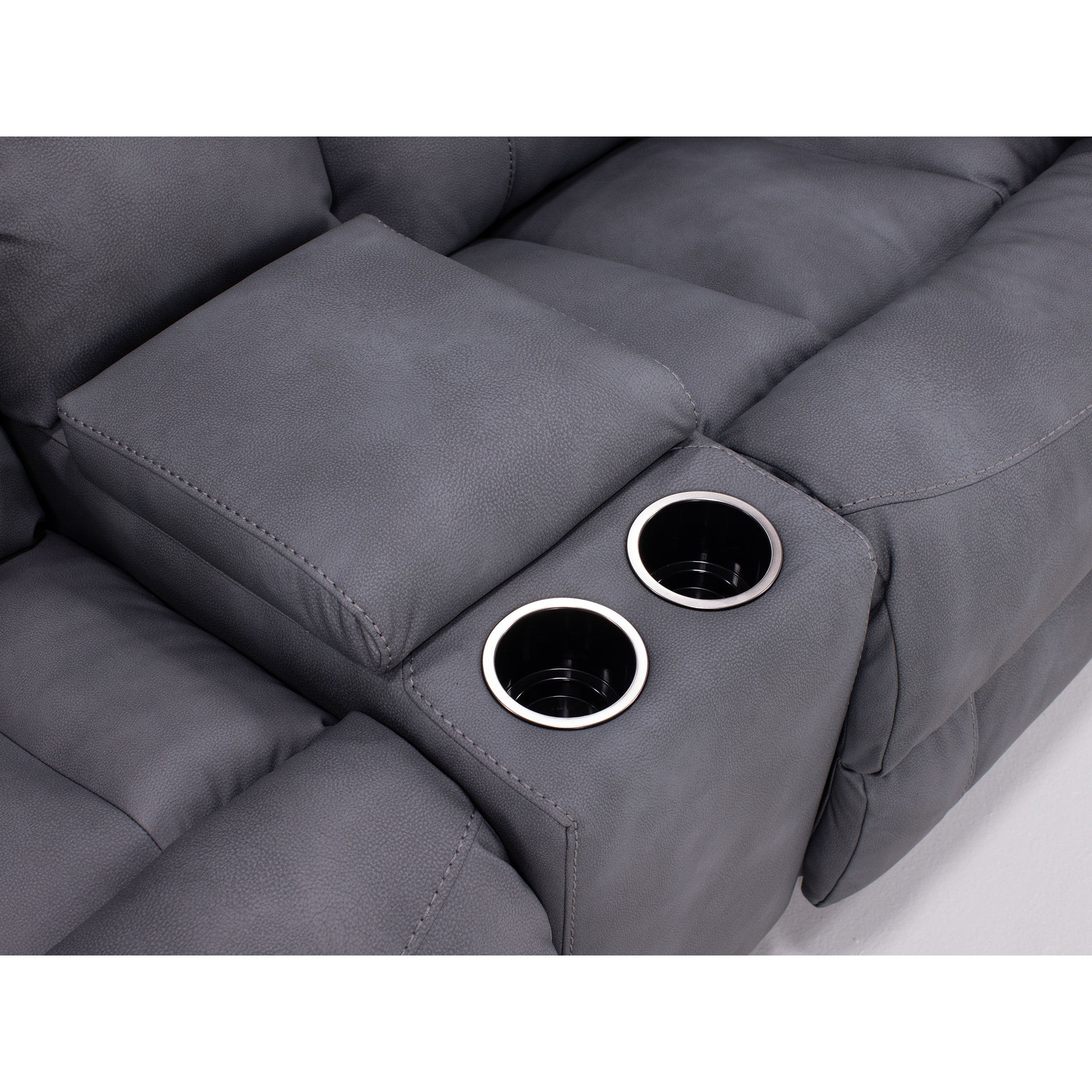 Tyler Rocking Reclining Console Loveseat In Performance Fabric