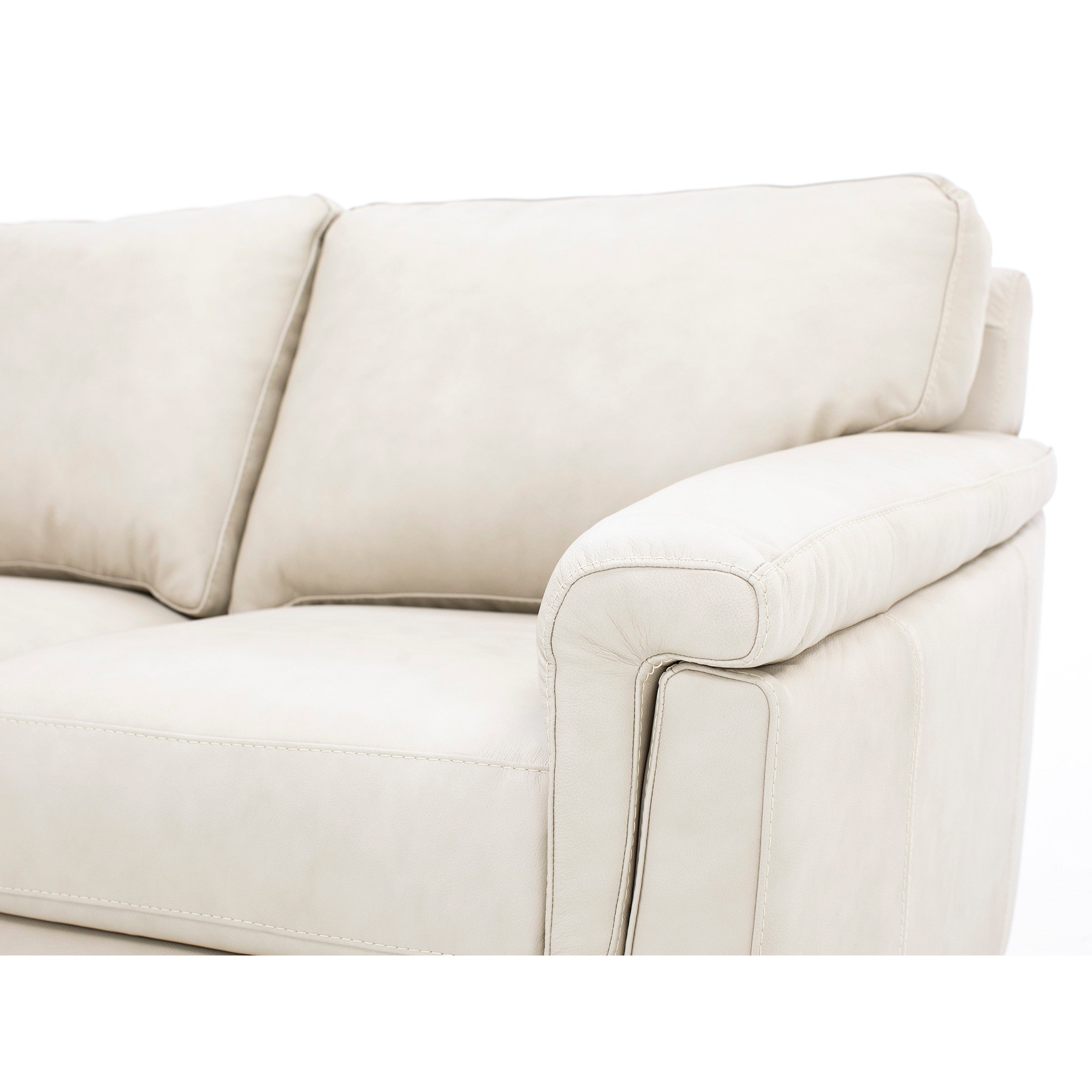 Sacramento Leather Medium Pillow Arm Sofa