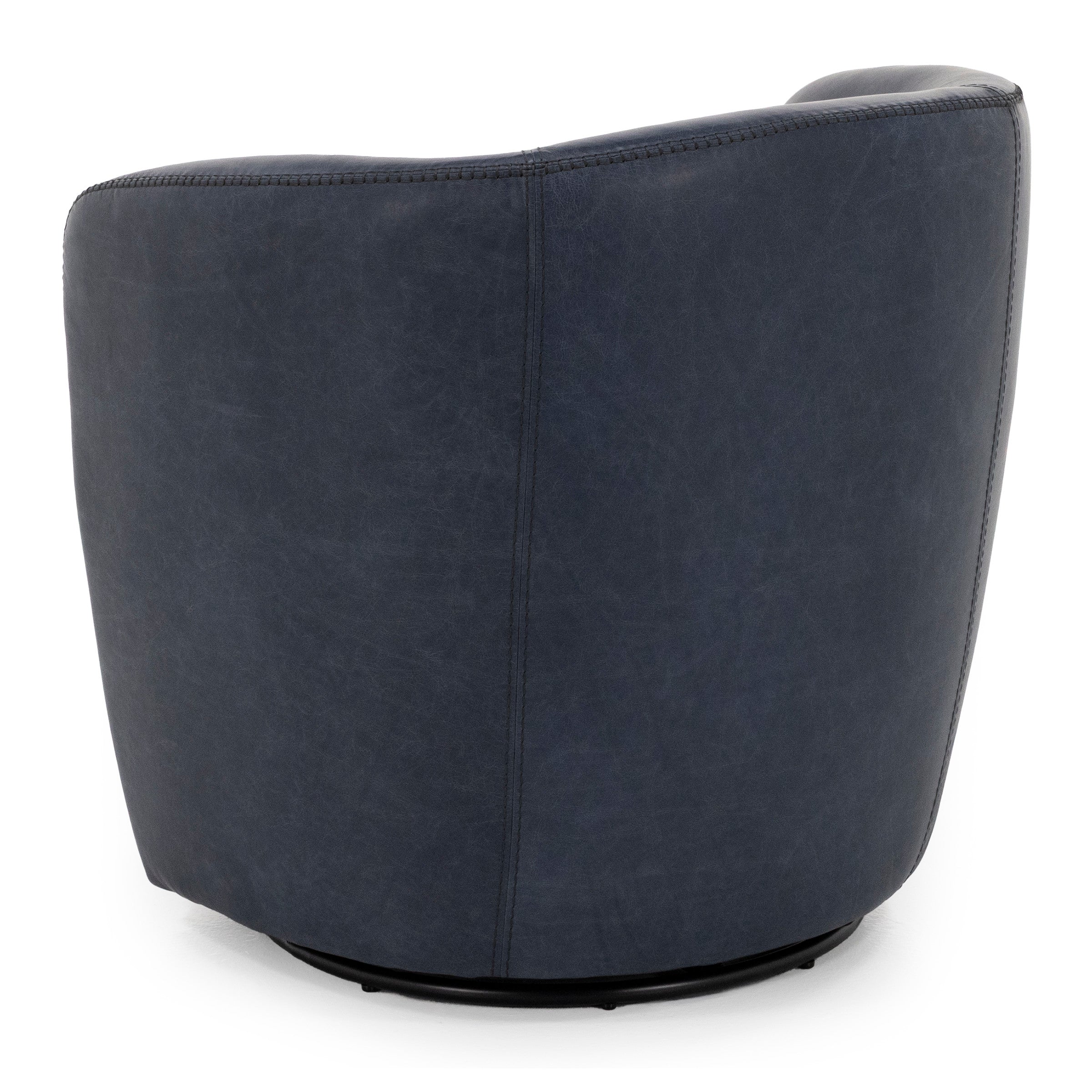 Ronan Leather Swivel Accent Chair