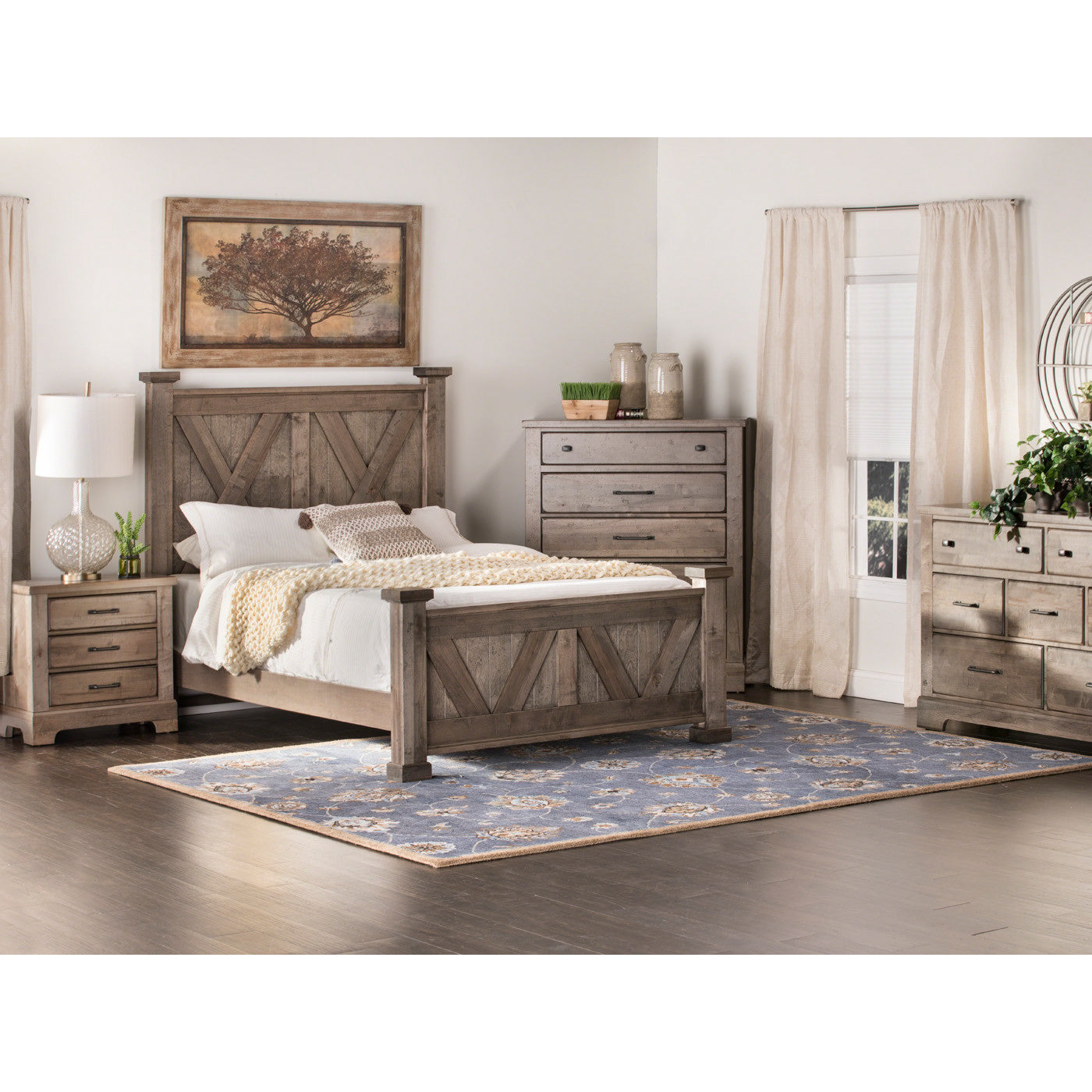 Cool Rustic X Panel Bed