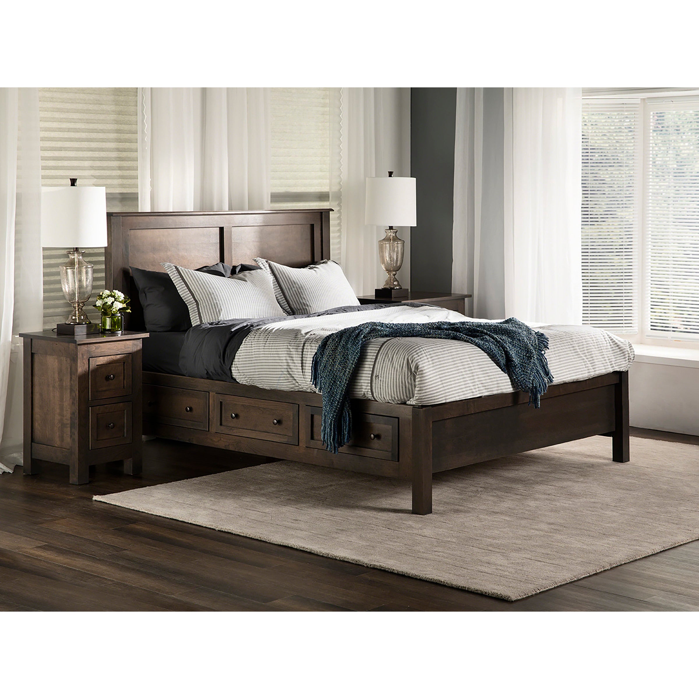 Witmer Taylor J Grey Storage Bed with 52" Headboard