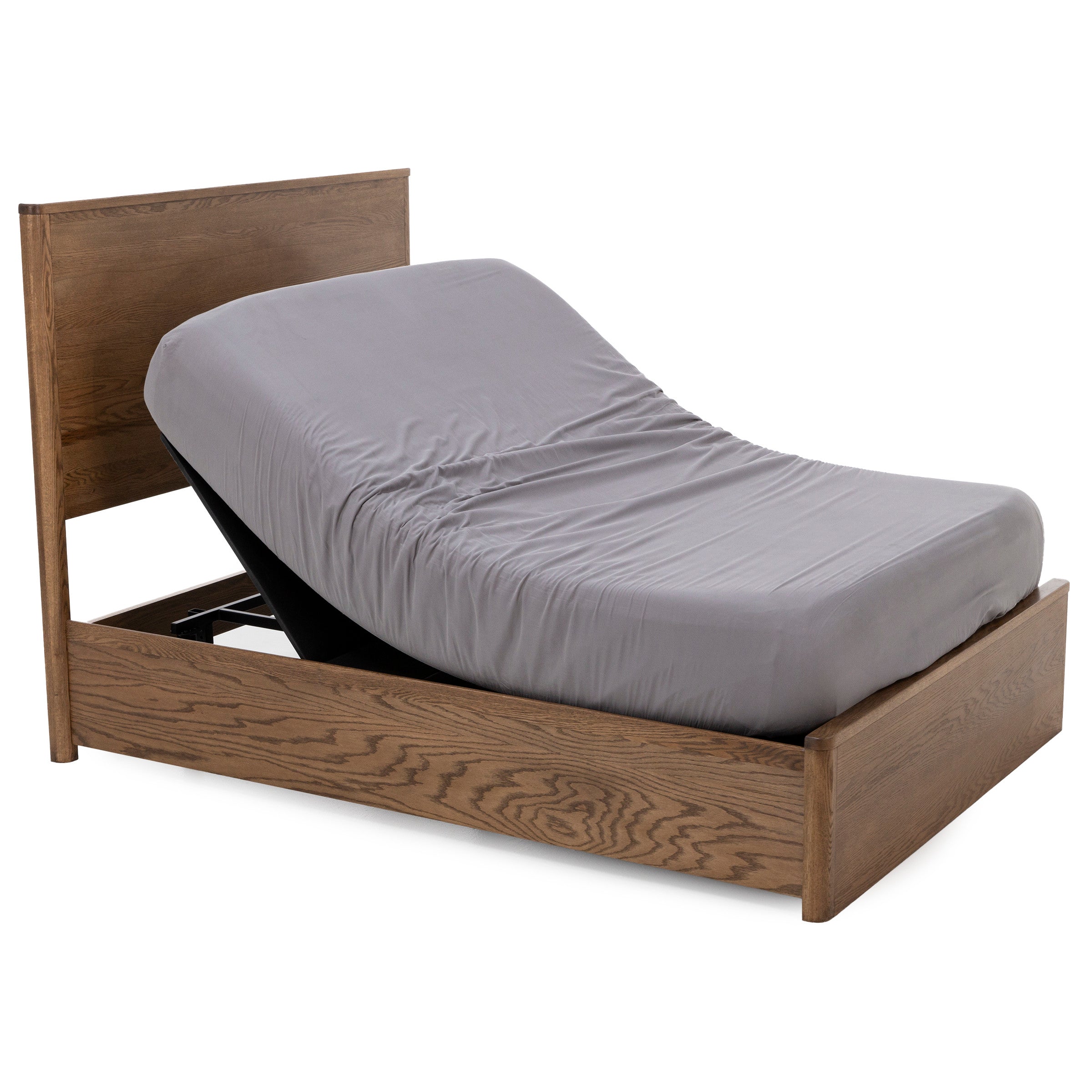 Witmer Modern Oak Bed for Adjustable Base Foundation
