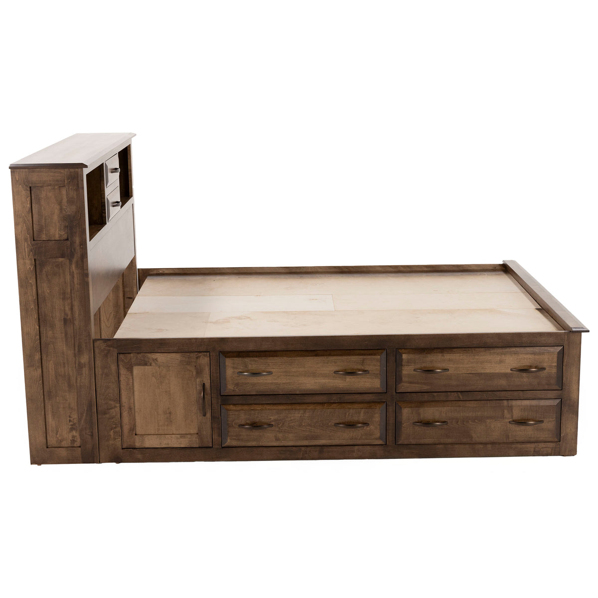 Daniel's Amish Stonebridge Bookcase Captains Bed
