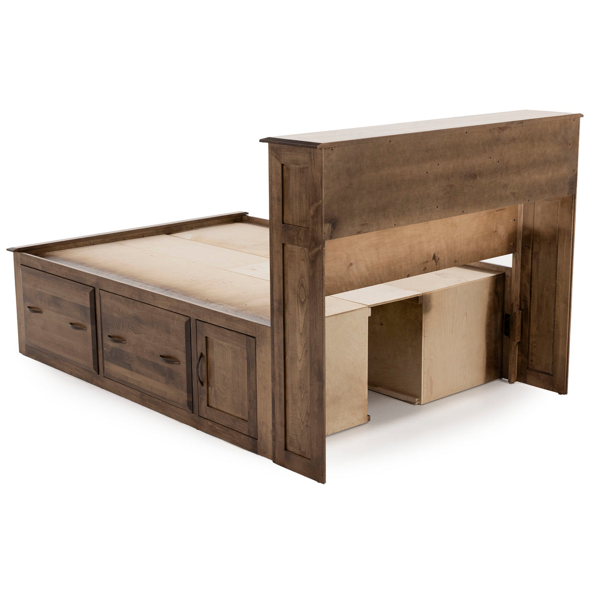 Daniel's Amish Stonebridge Bookcase Captains Bed