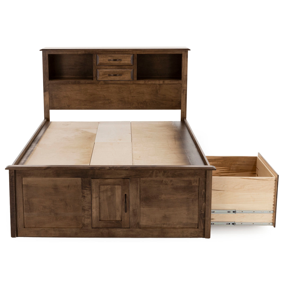 Daniel's Amish Stonebridge Bookcase Captains Bed