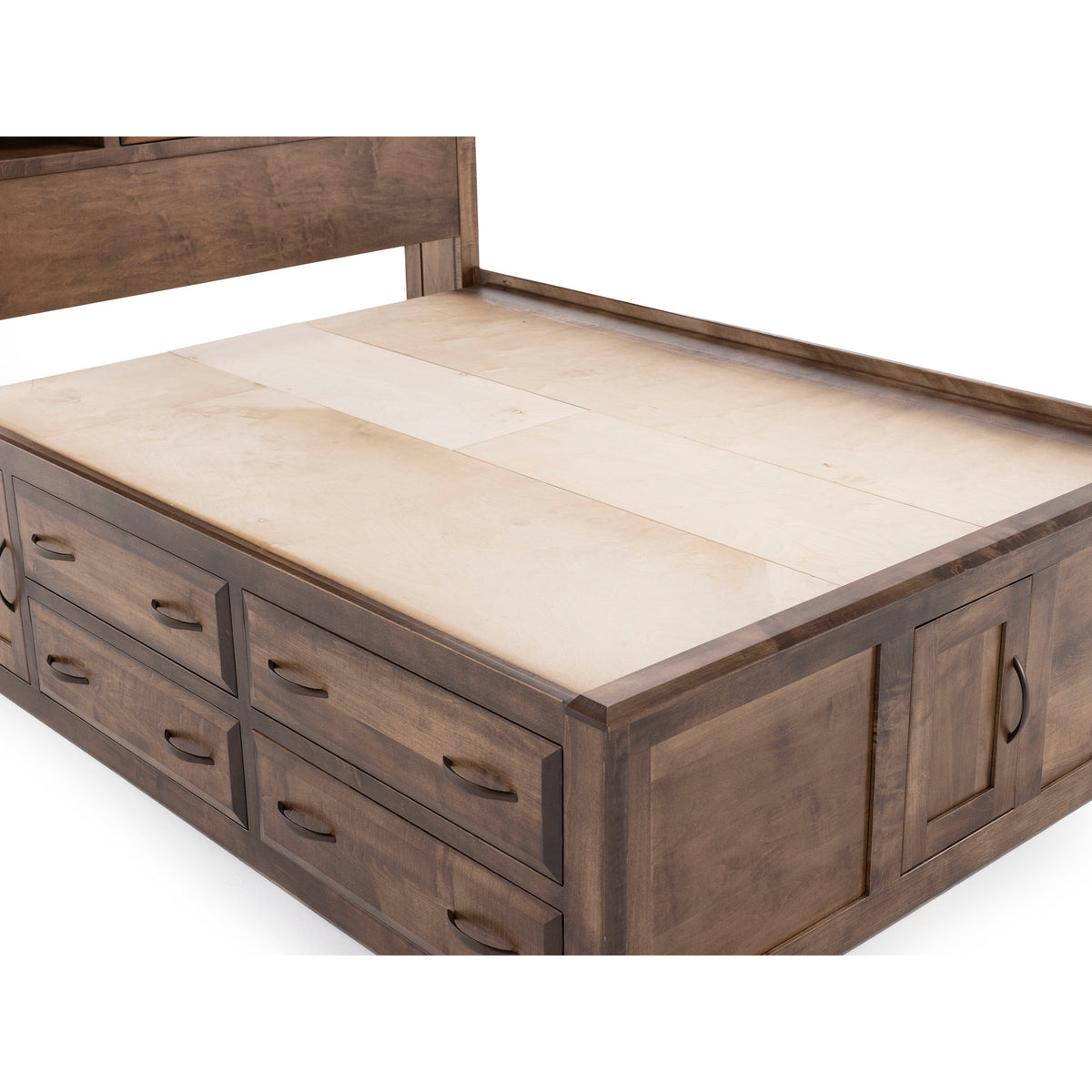 Daniel's Amish Stonebridge Bookcase Captains Bed