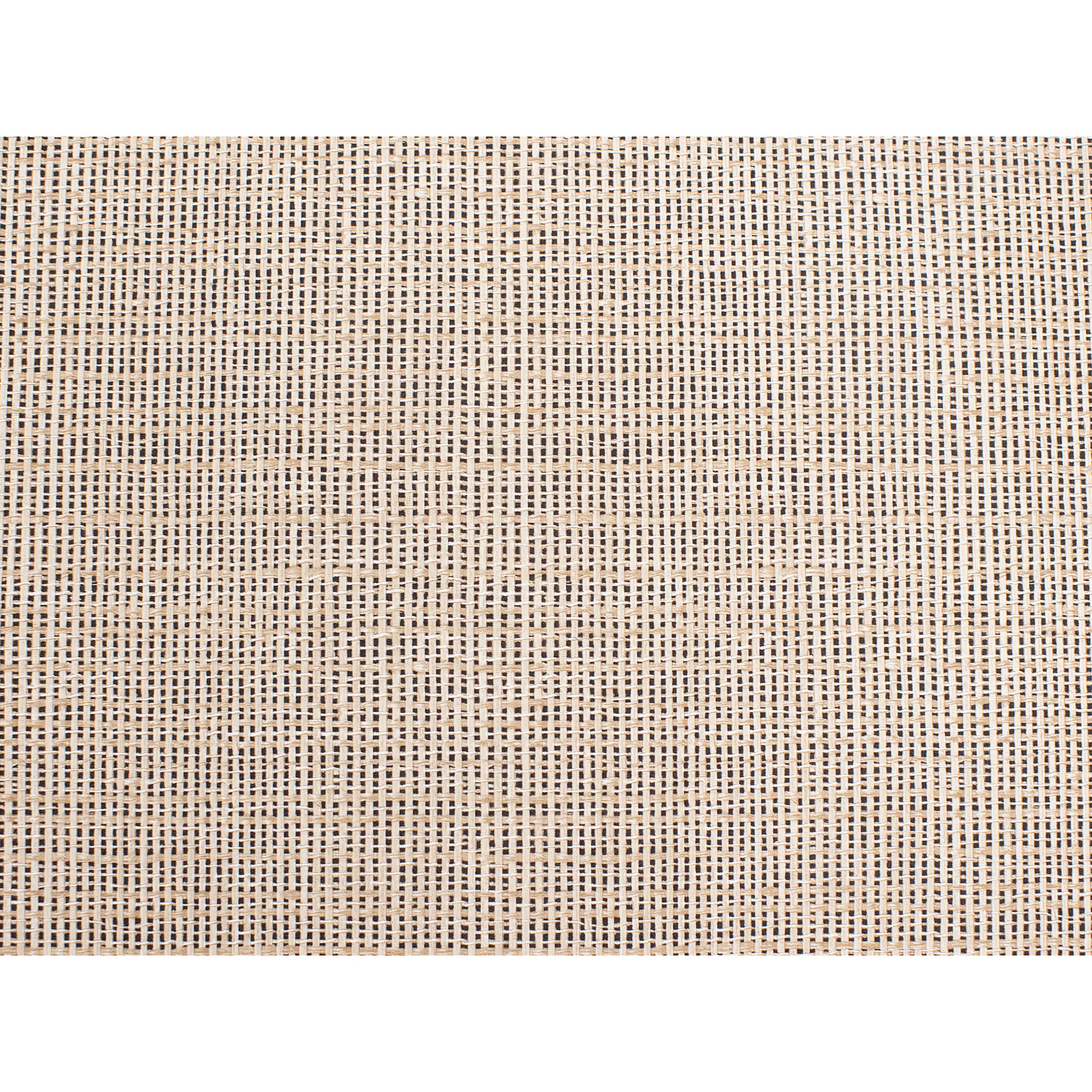 Close-up of natural-colored woven cane mesh texture.