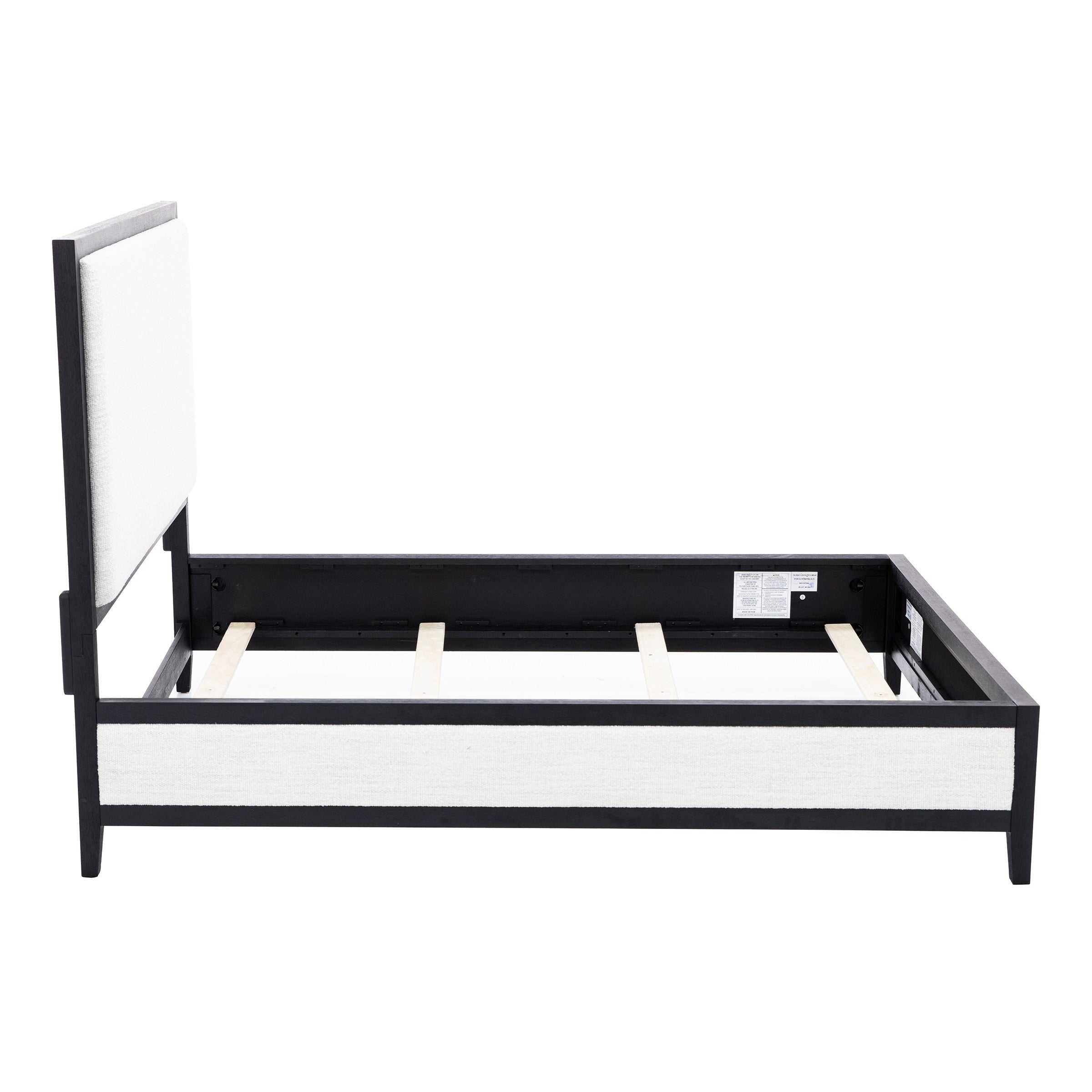Direct Designs Bella Black Upholstered Panel Bed