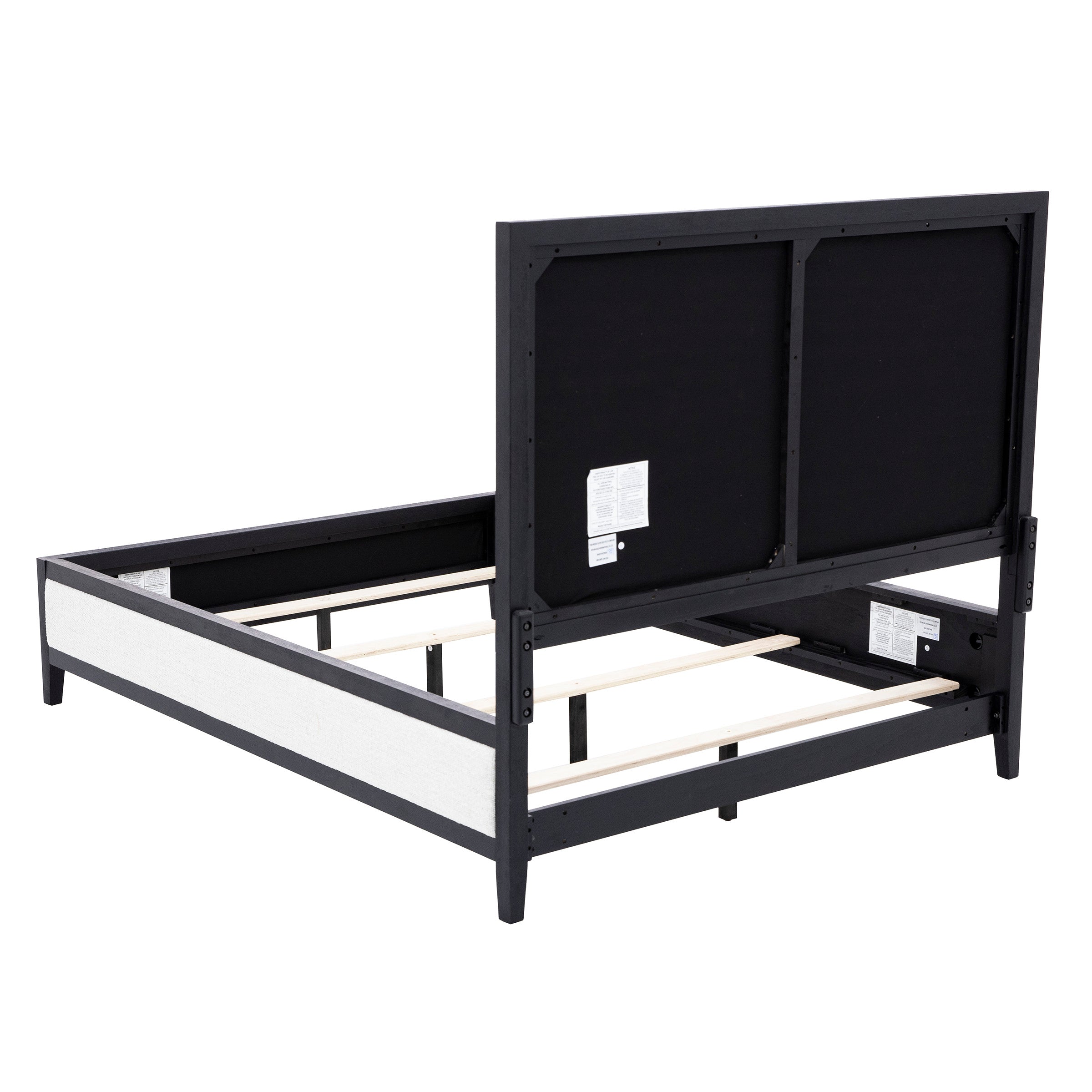 Direct Designs Bella Black Upholstered Panel Bed