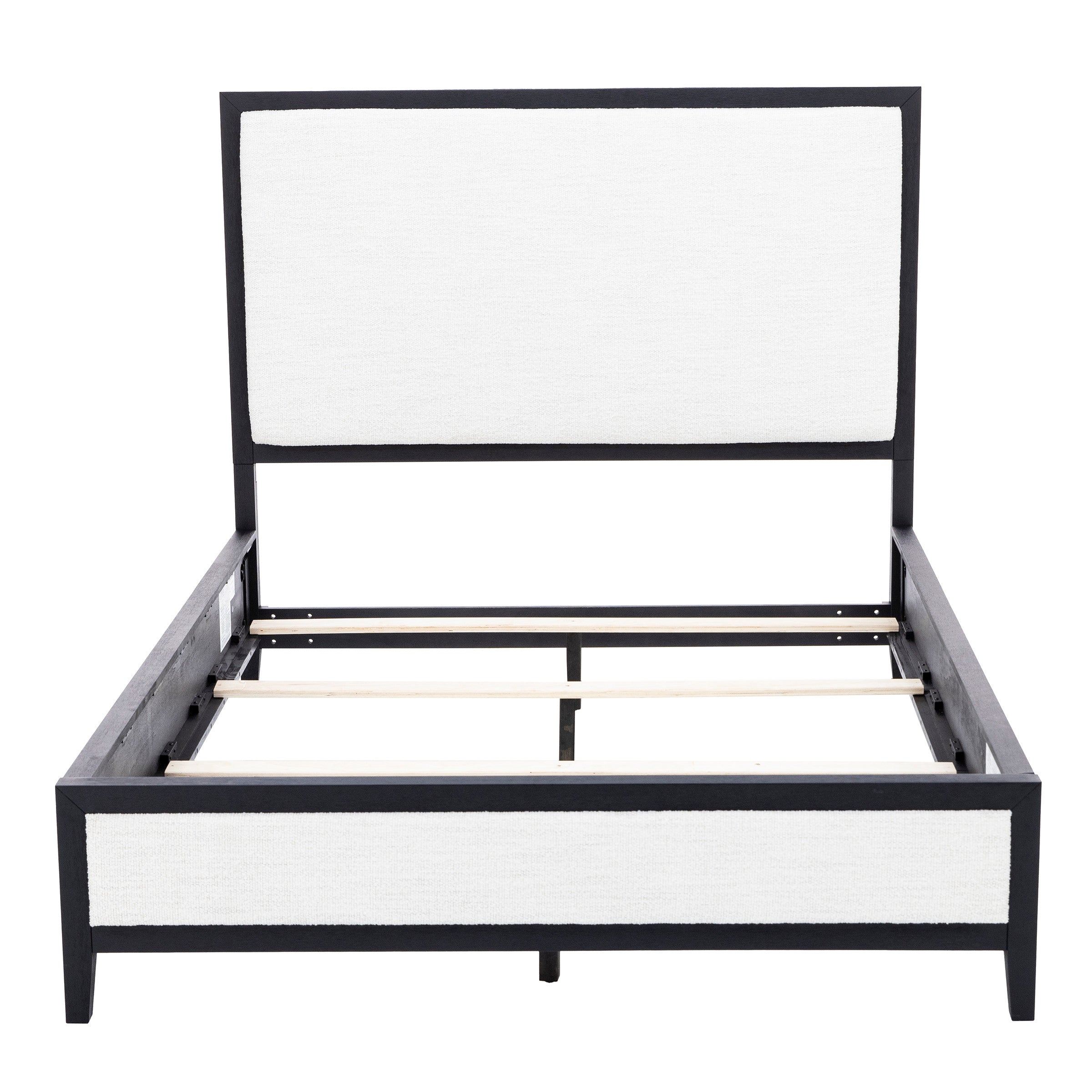 Direct Designs Bella Black Upholstered Panel Bed