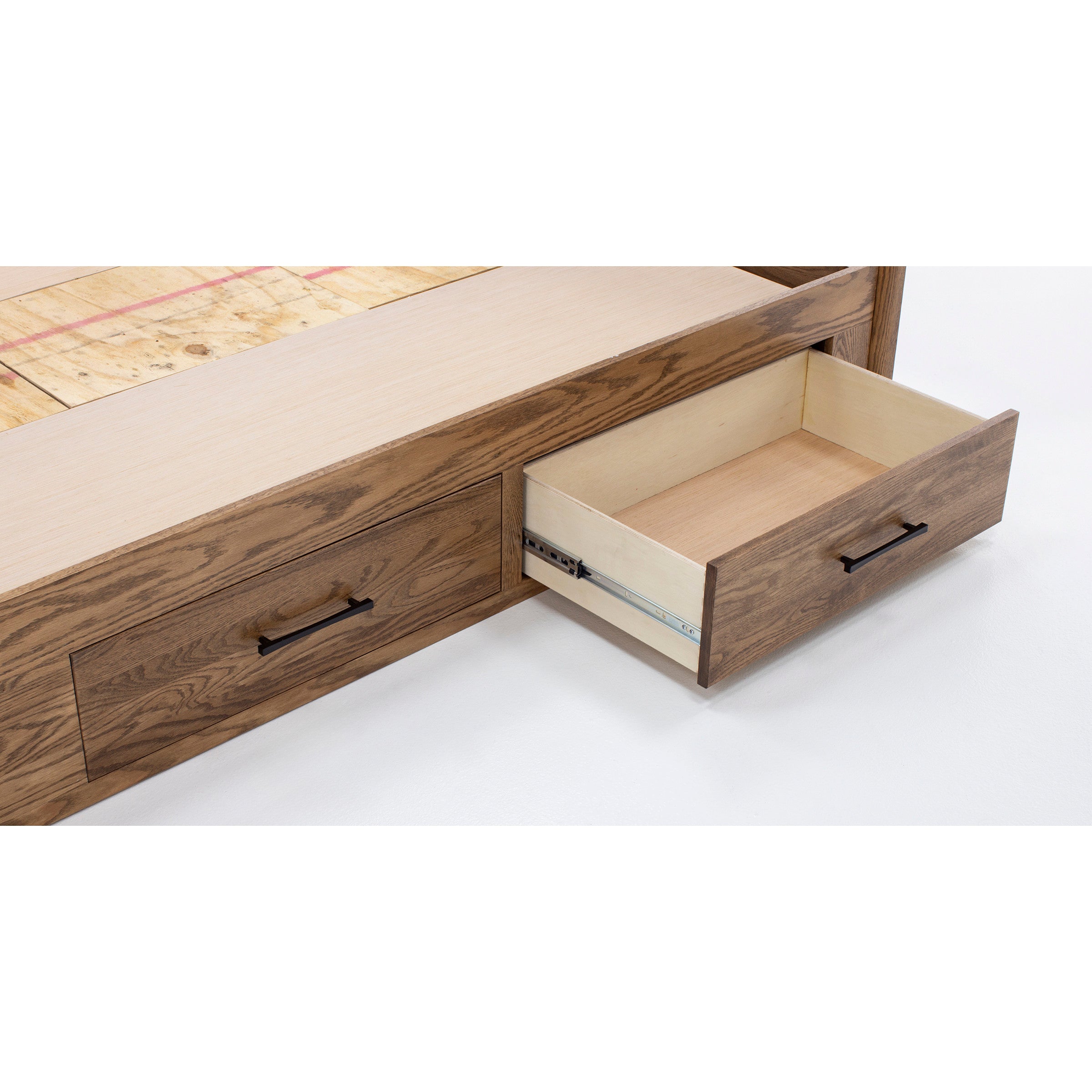 Witmer Modern Oak Storage Bed