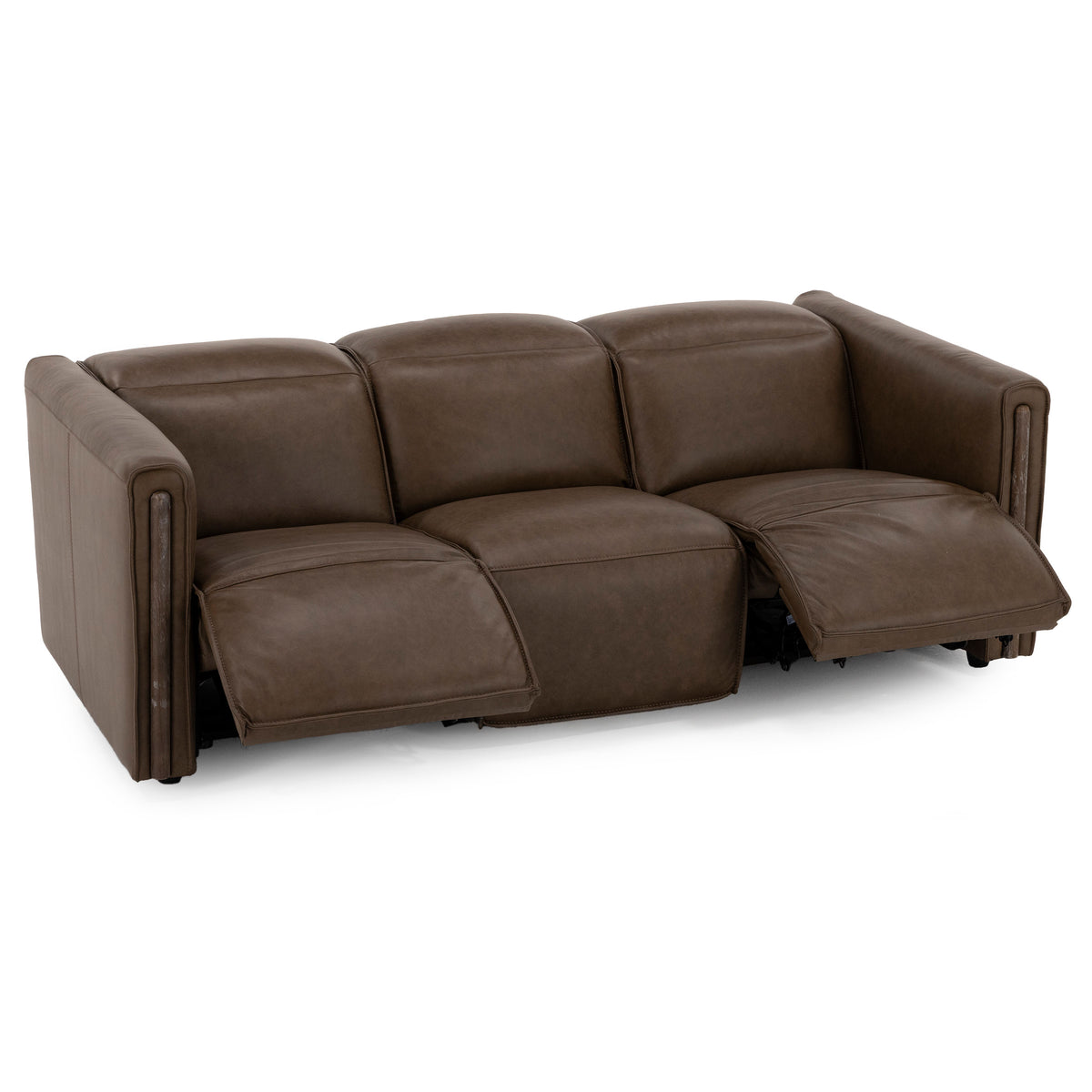 Dallas Leather Power Headrest Wall Saver Reclining Sofa in Portobello