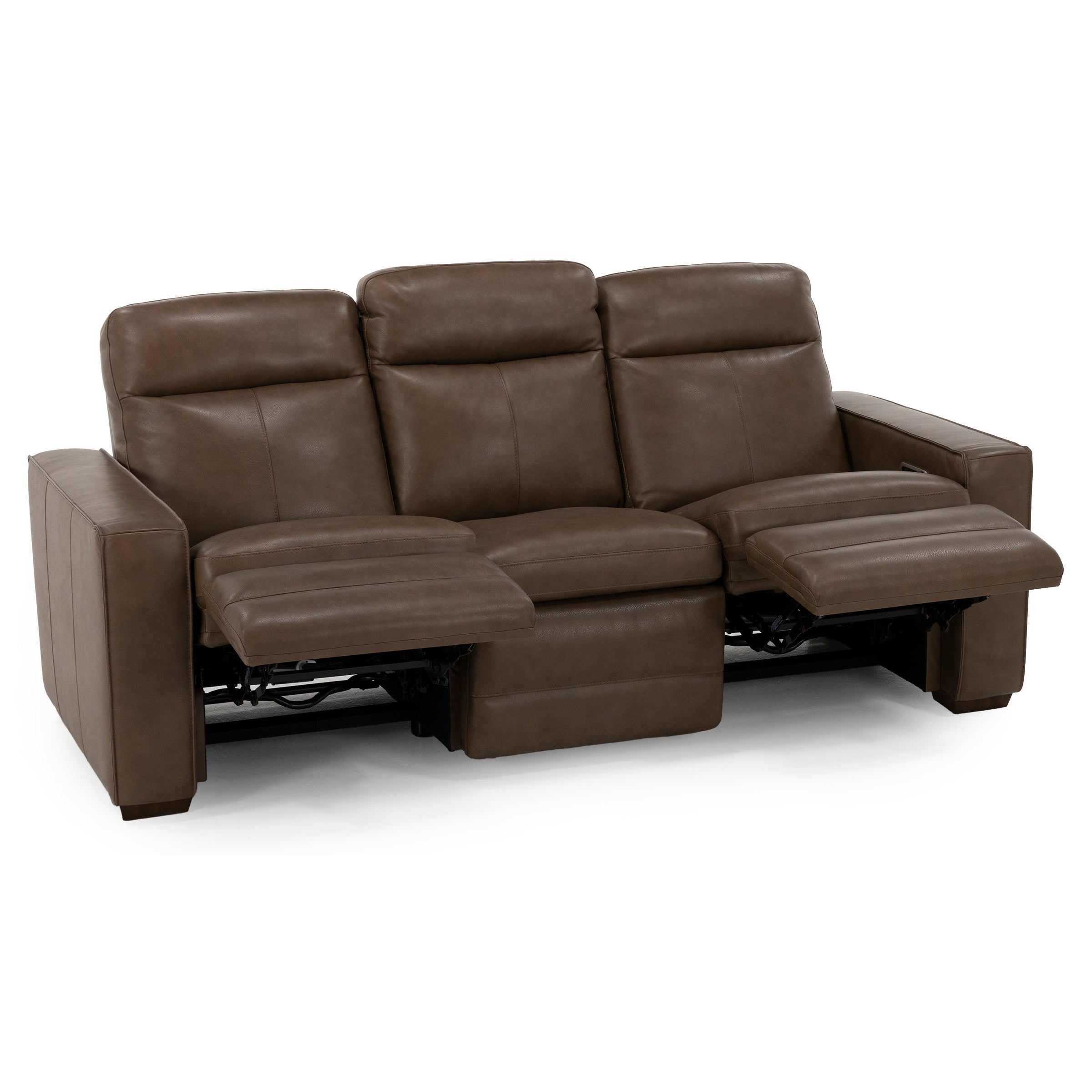 Flexsteel Dutchess Leather Fully Loaded Reclining Sofa With Drop Down Table