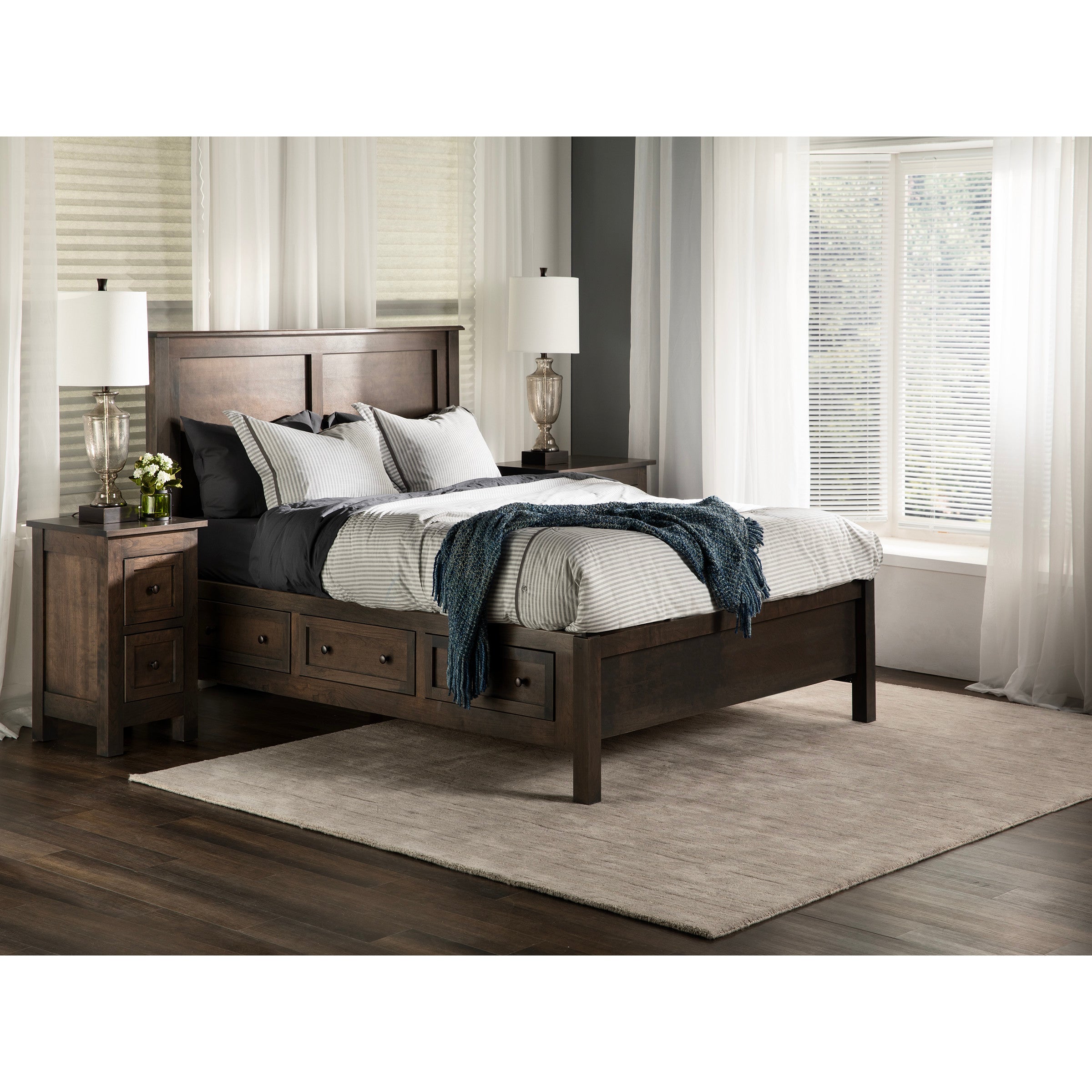 Witmer Taylor J Grey Storage Bed with 52" Headboard