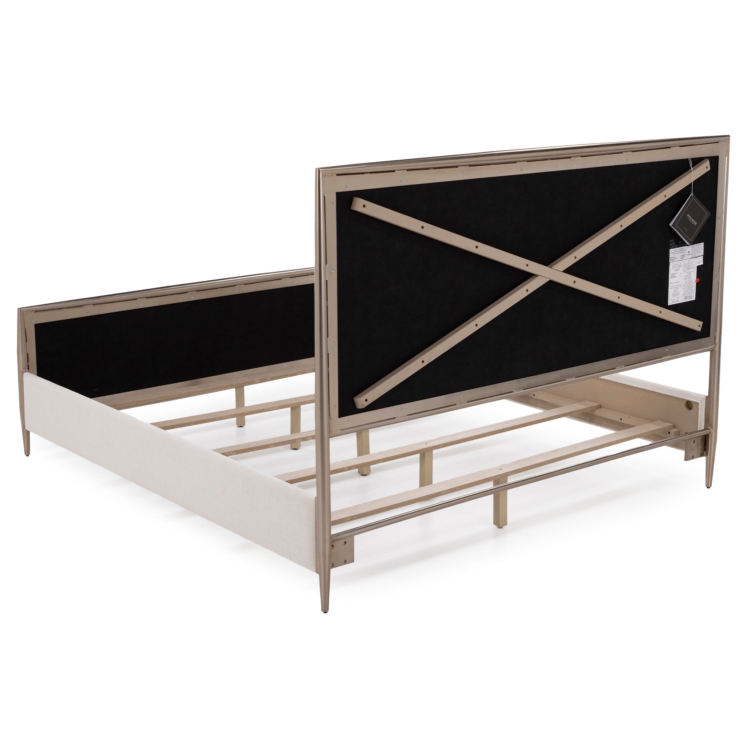 Westwood King Upholstered Metal Bed
