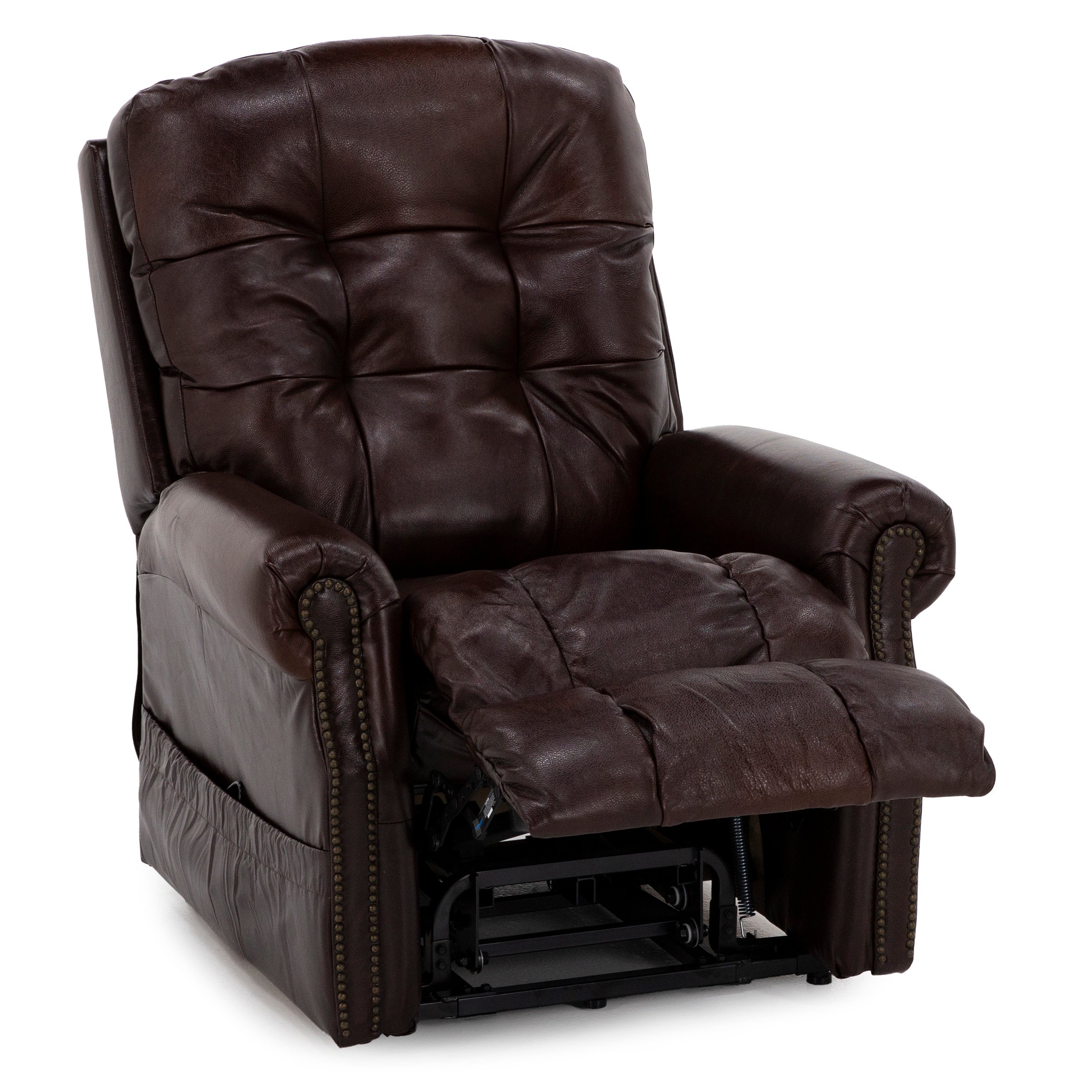 Murray Leather Tufted Lift Chair With Heat And Massage