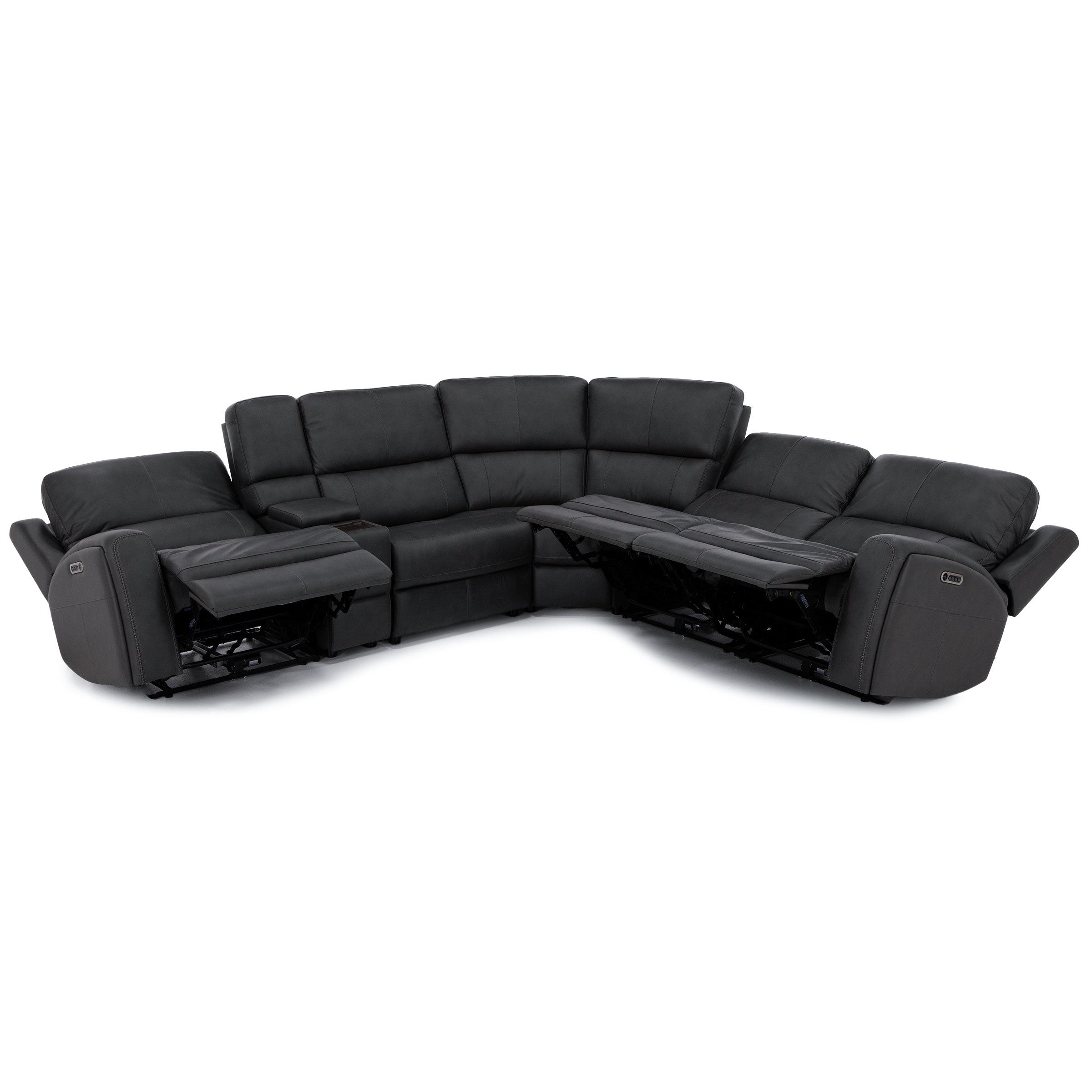 Flexsteel Landon 6-Pc. Leather Fully Loaded Zero Gravity Reclining Modular