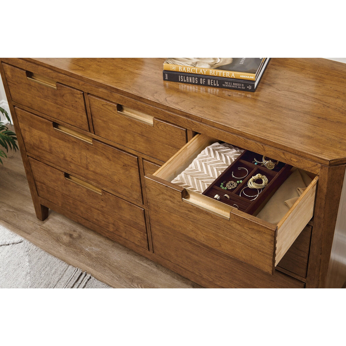 Aspire 7 Drawer Dresser In Aspire Cherry